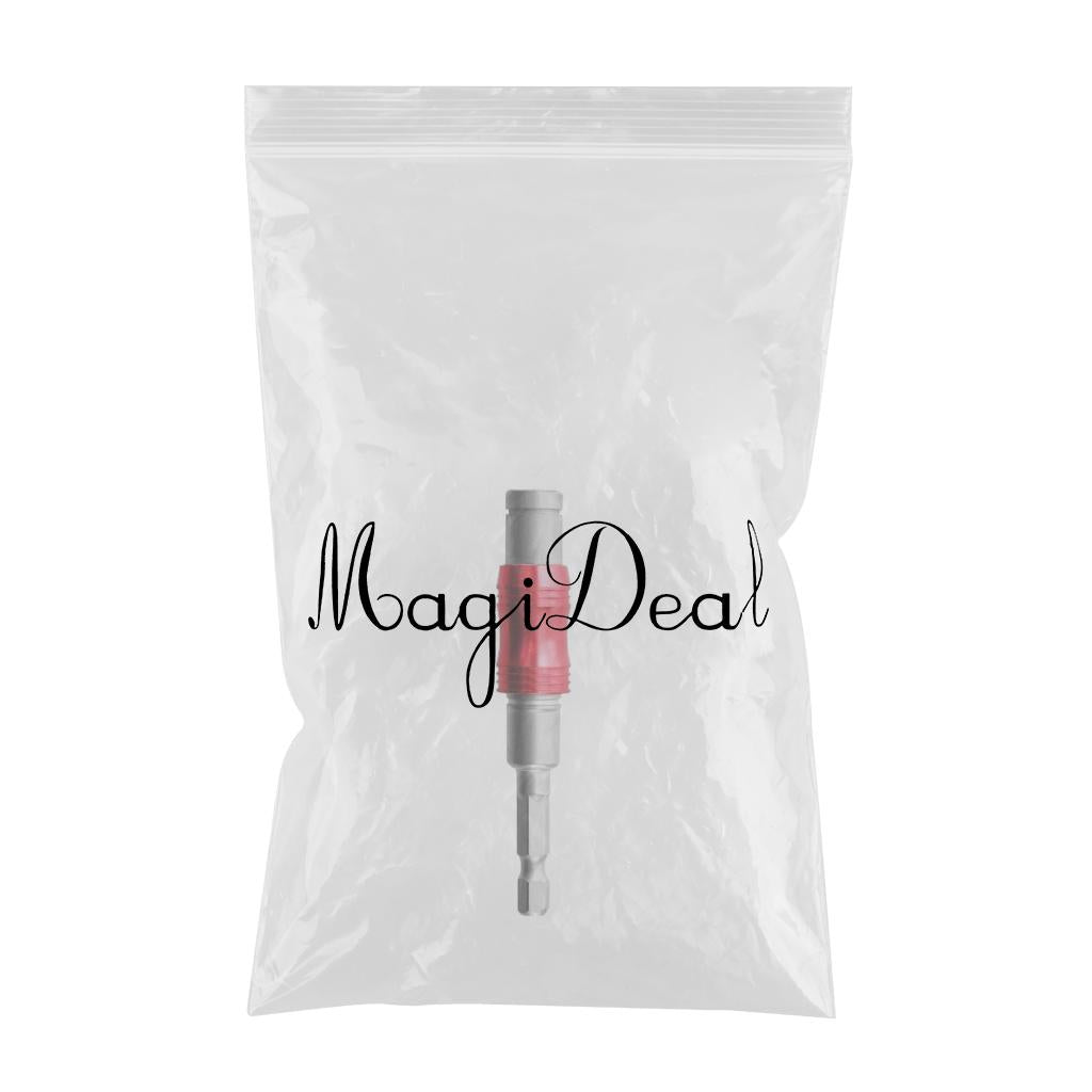 Magnetic Screw Drill Tip Pivoting Drill Bit Hex Shank Bit Red+Silver