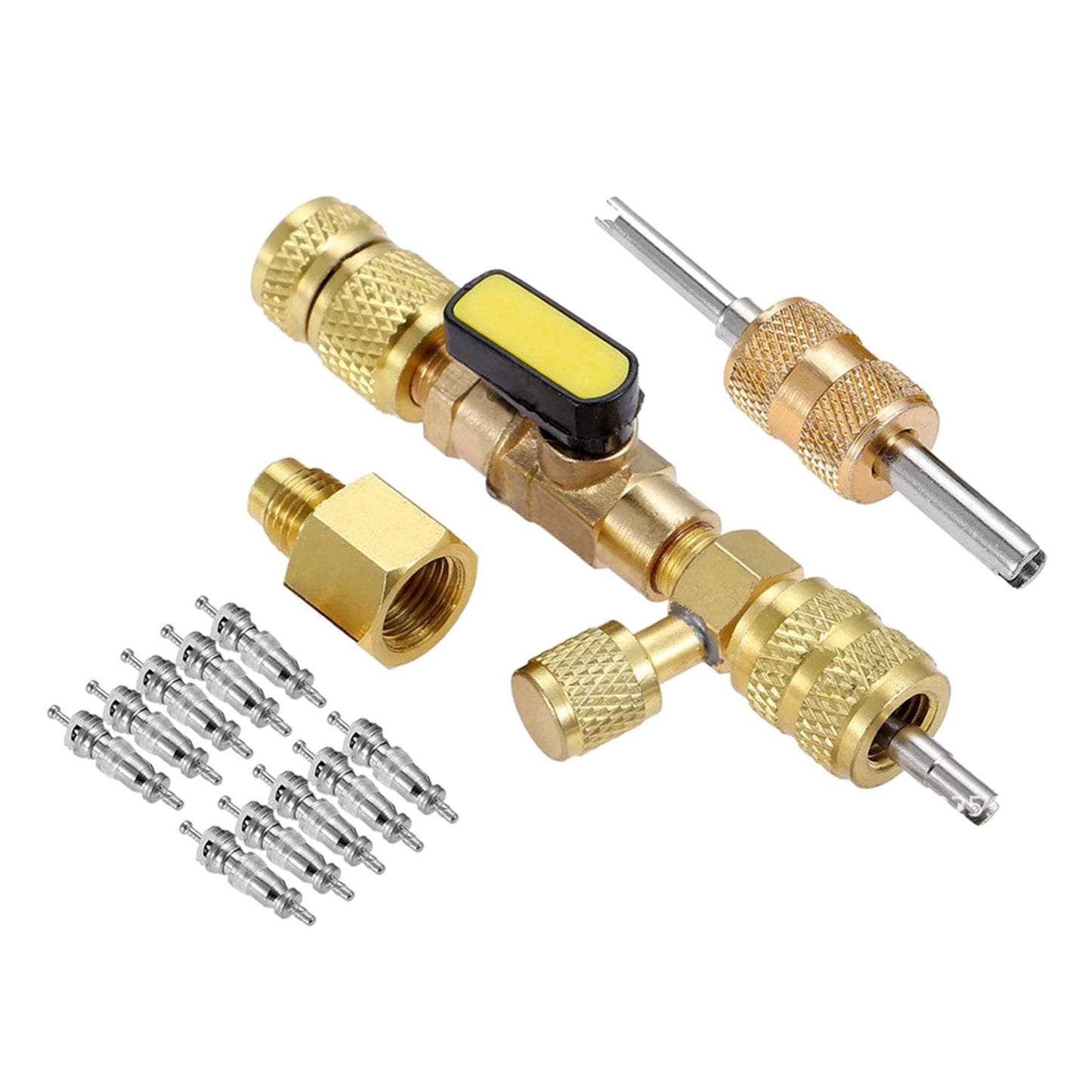 HVAC Tool Valve Core Remover Dual 1/4 and 5/16" Port Installer Removal Tool"