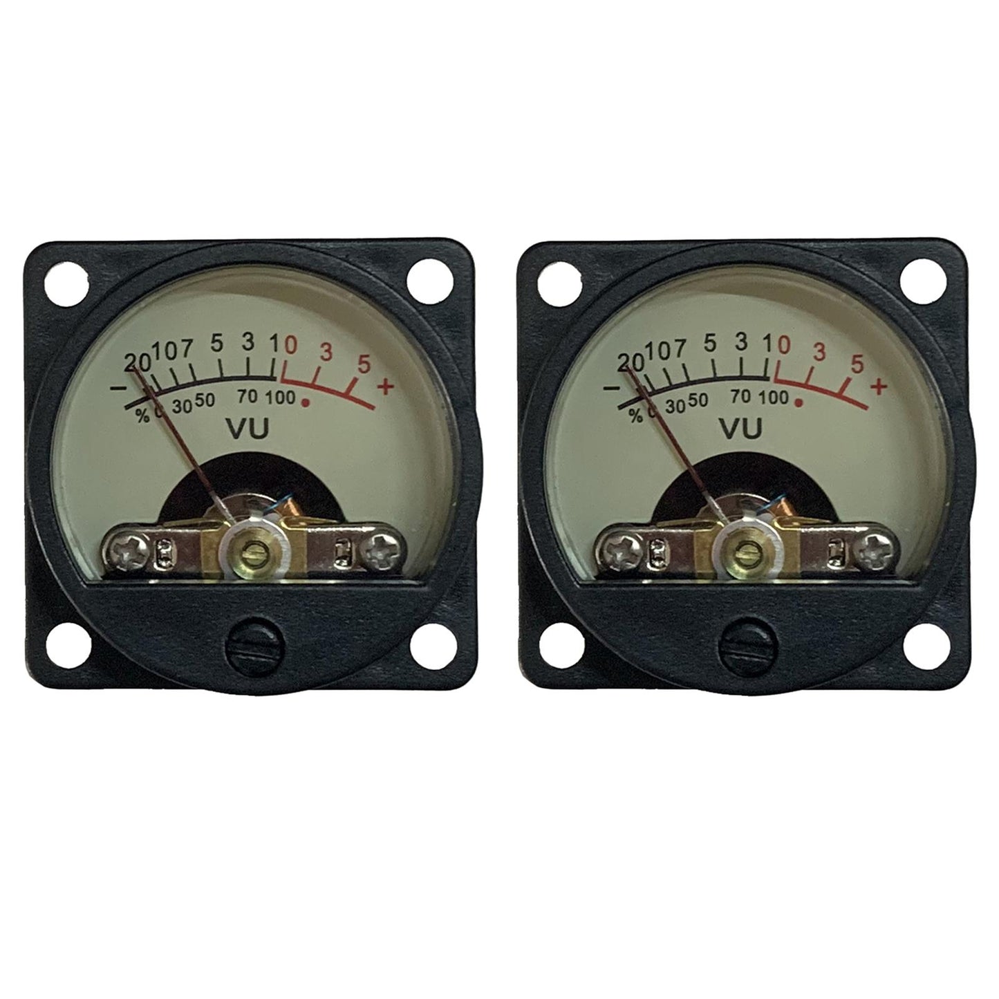 2pcs Analog VU Meter Panel Kit Decibel / Level Tester Amplifier 500uA CQ-39W