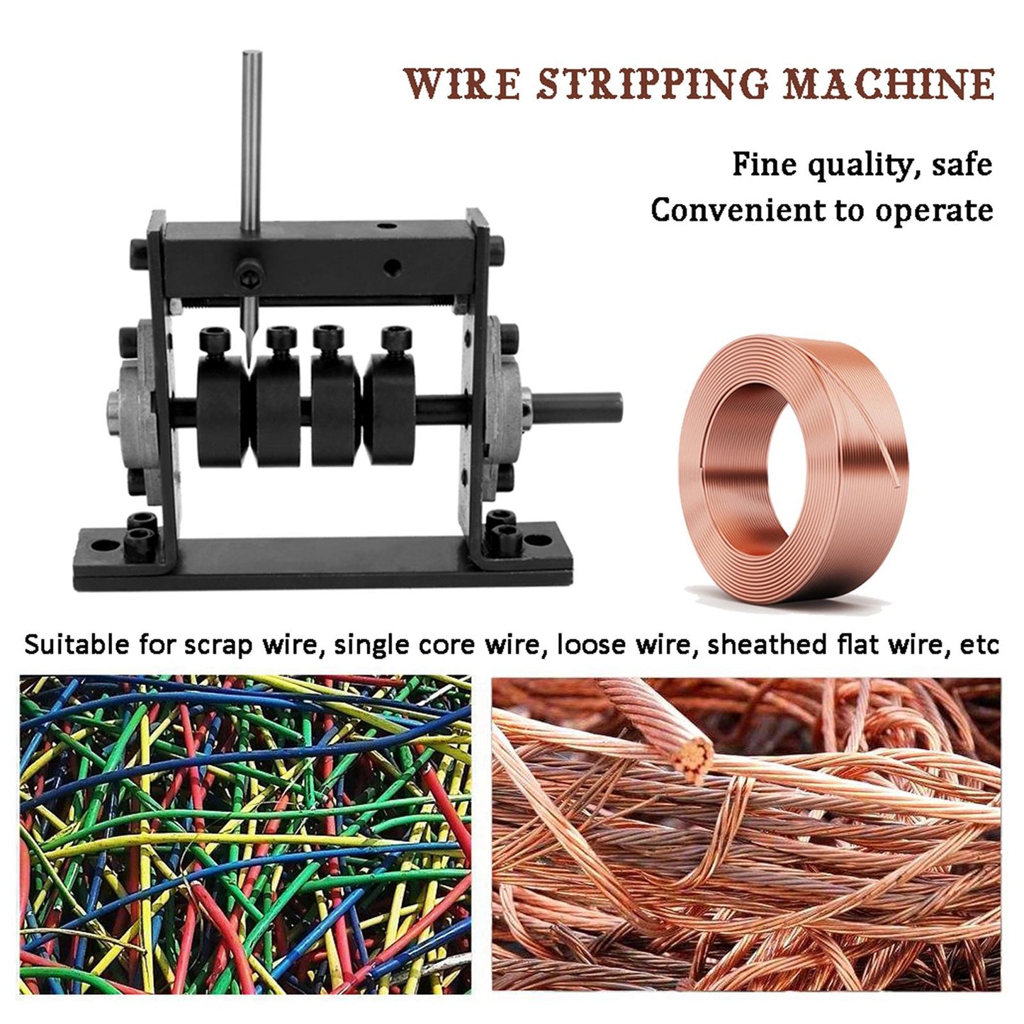 Manual Copper Wire Stripping Machine Stripper Recycle Tool 1 Blade