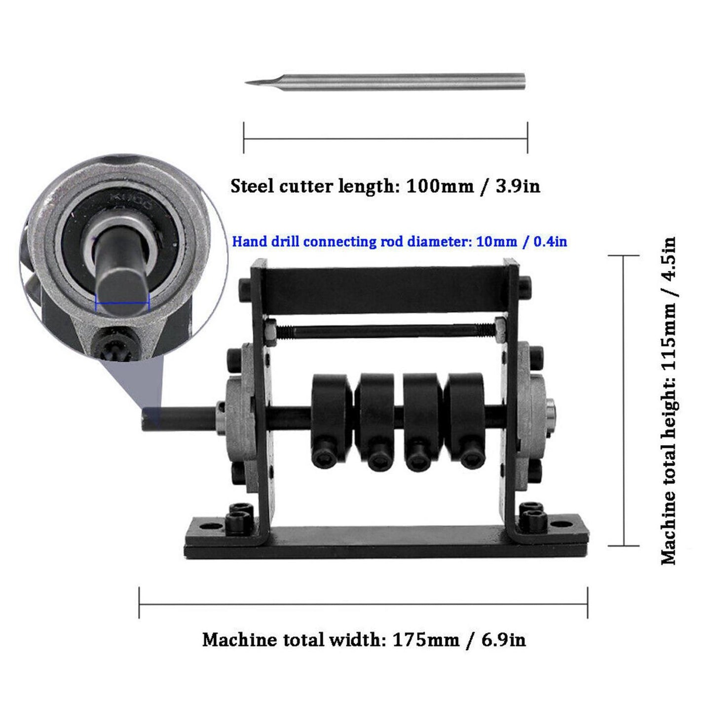 Manual Copper Wire Stripping Machine Stripper Recycle Tool 2 Blade