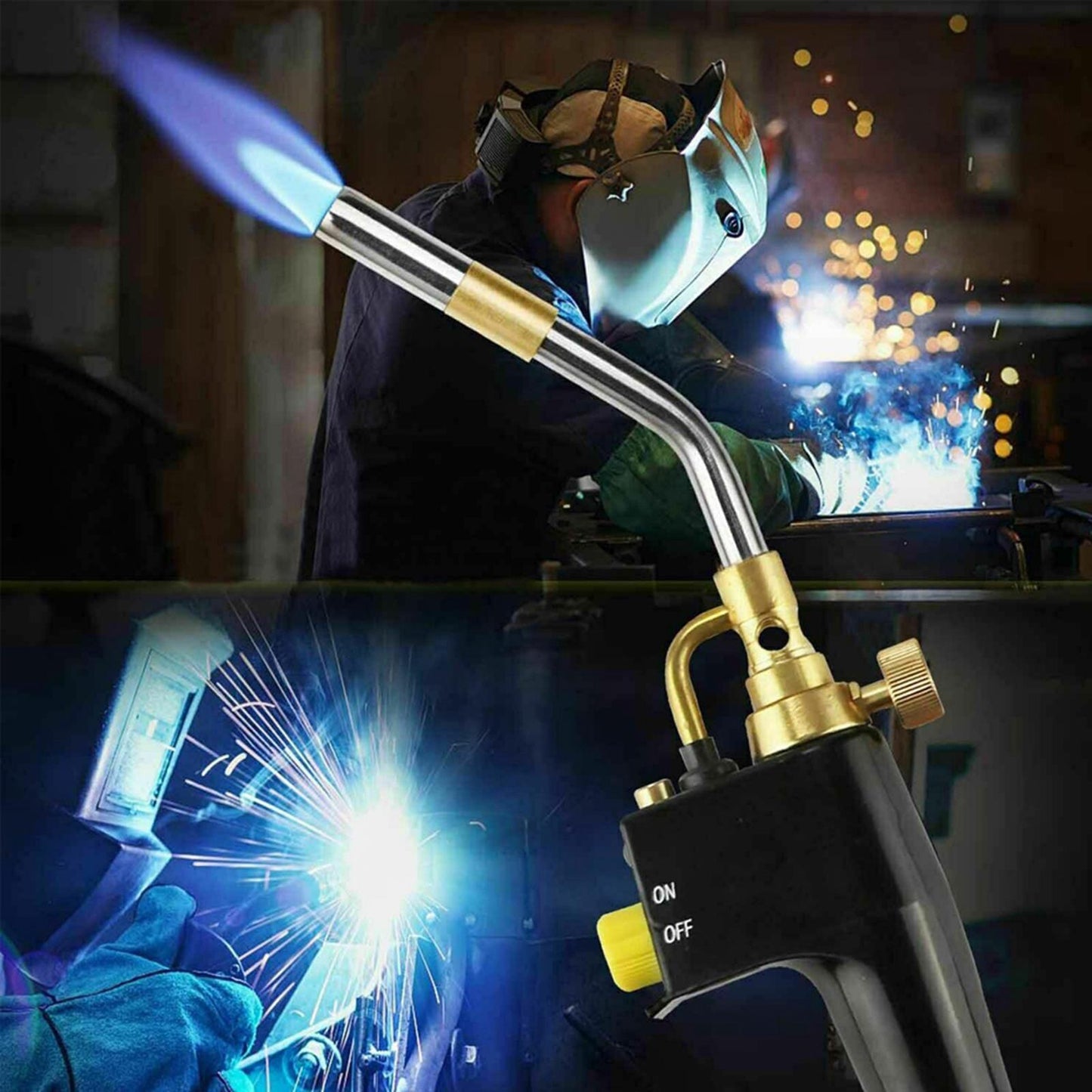 Pro MAPP Propane Gas Welding Torches Head Nozzle Plumbing Blow Torch Tools