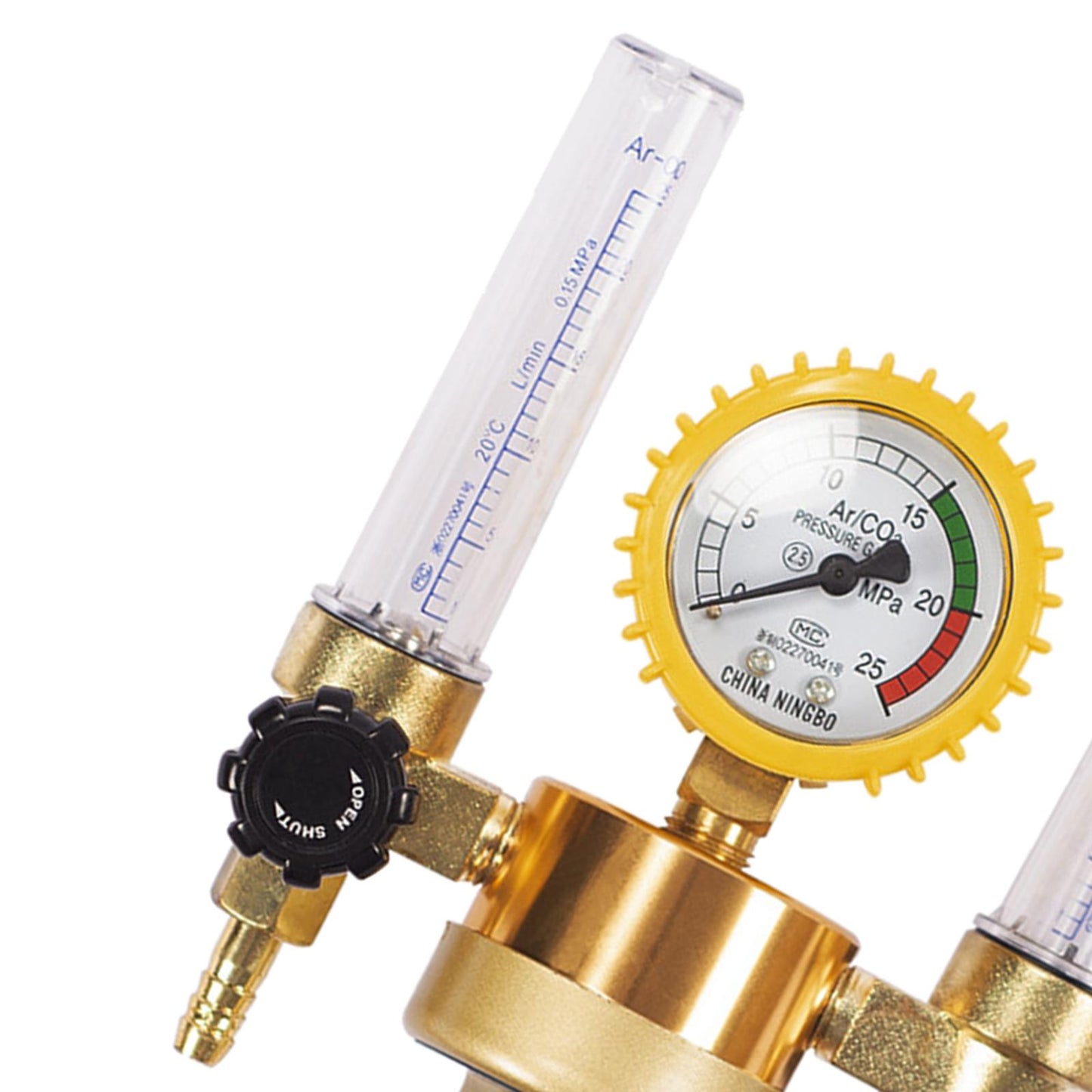 Pro Argon CO2 Gas Regulator Control Valve Double Tube Welding Accessories