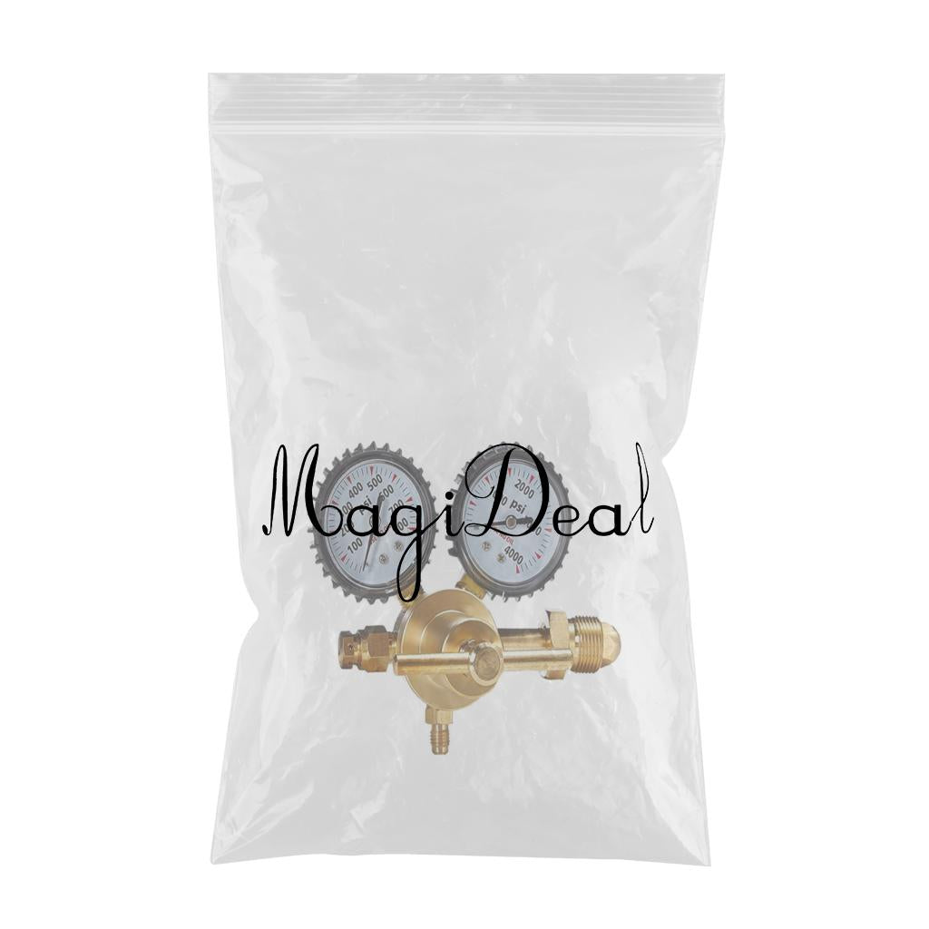 Nitrogen Gas Regulator 0-800 PSI Delivery Pressure Gauge Inlet Connection