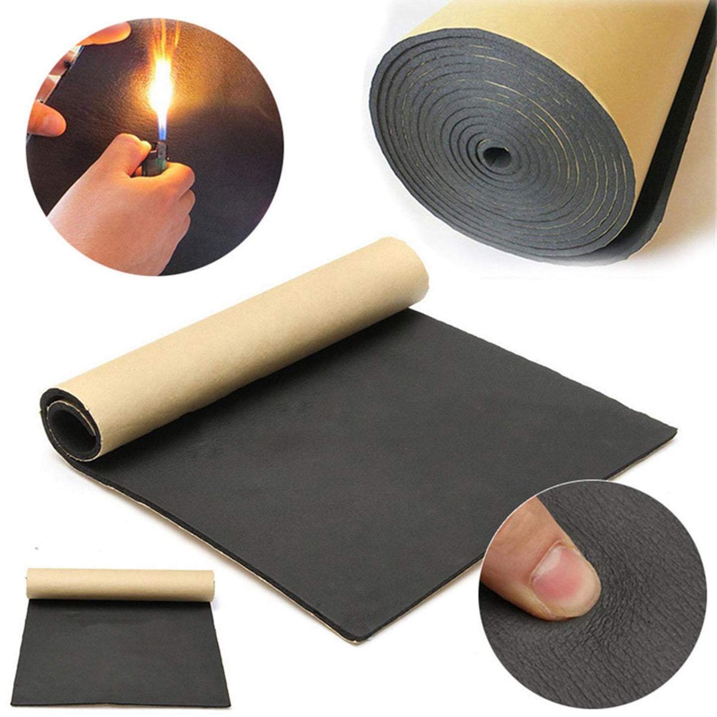 9Pc Self-Adhesive Car Sound Deadening Mat Sound Deadener Insulation Material