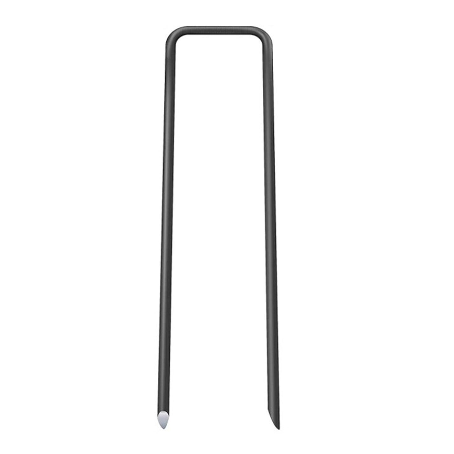 Heavy Duty Anti Rust 50 Packs Galvanised Steel Garden Stakes Ground Anchor black