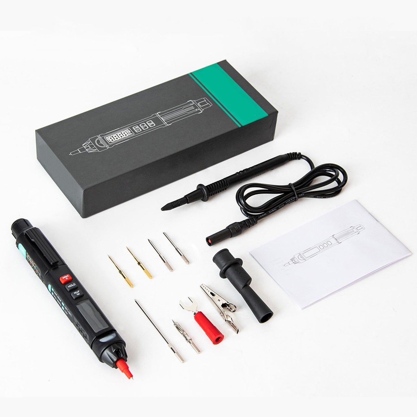 Multimeter Tester 6000 Counts AC/DC Voltage Meter Pen A3008 with Tools Kit