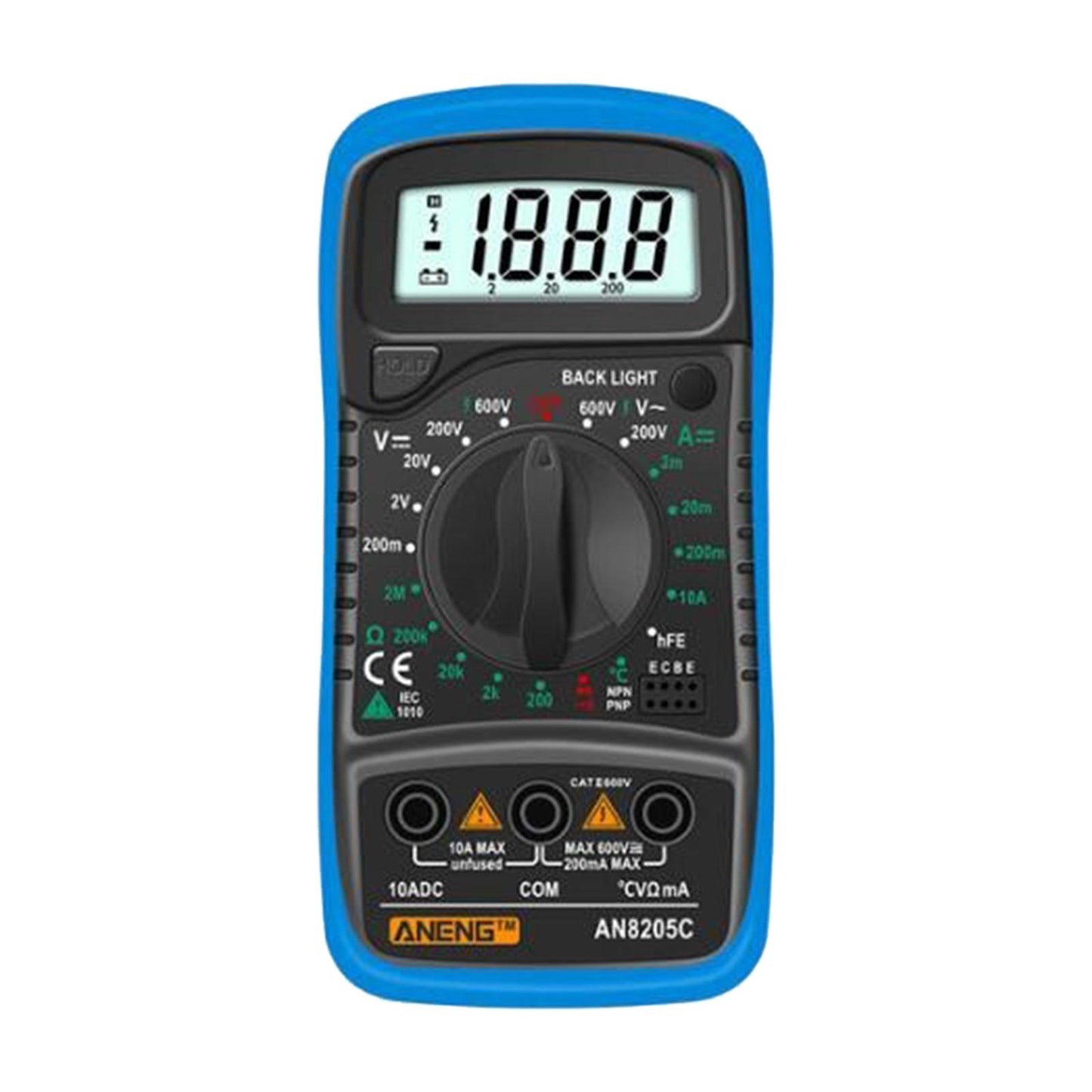 Digital Multimeter Electric Testers Ohmmeter Capacitance Meter Blue
