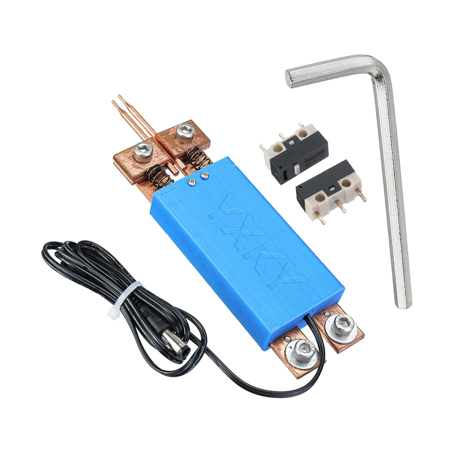Integrated Type Spot Welding Pen Welder Portable DIY for 18650 Battery blue