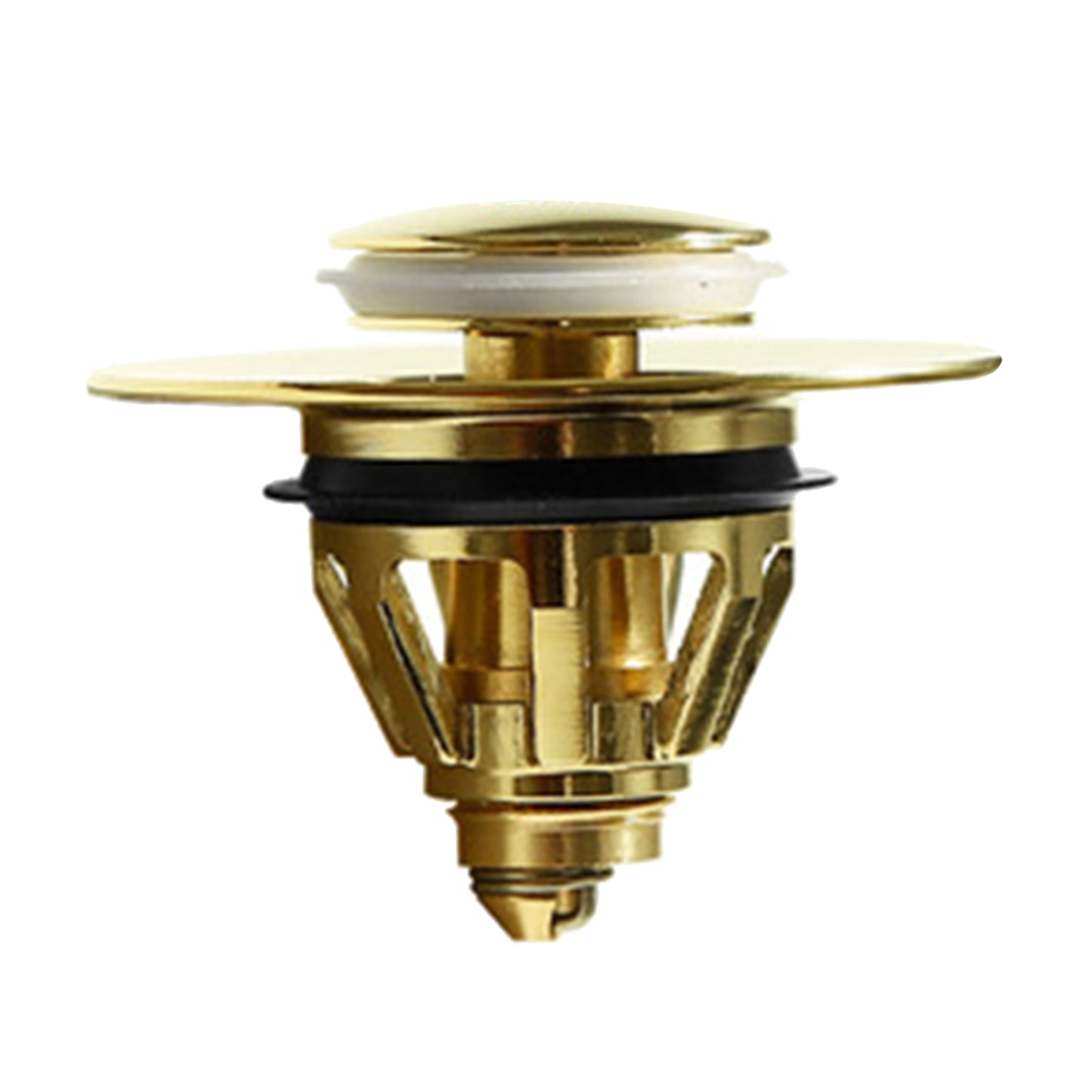 Universal Wash Basin Bounce Drain Filter Vanity Sink Bathtub Plug Bathroom 37 to 40mm Golden