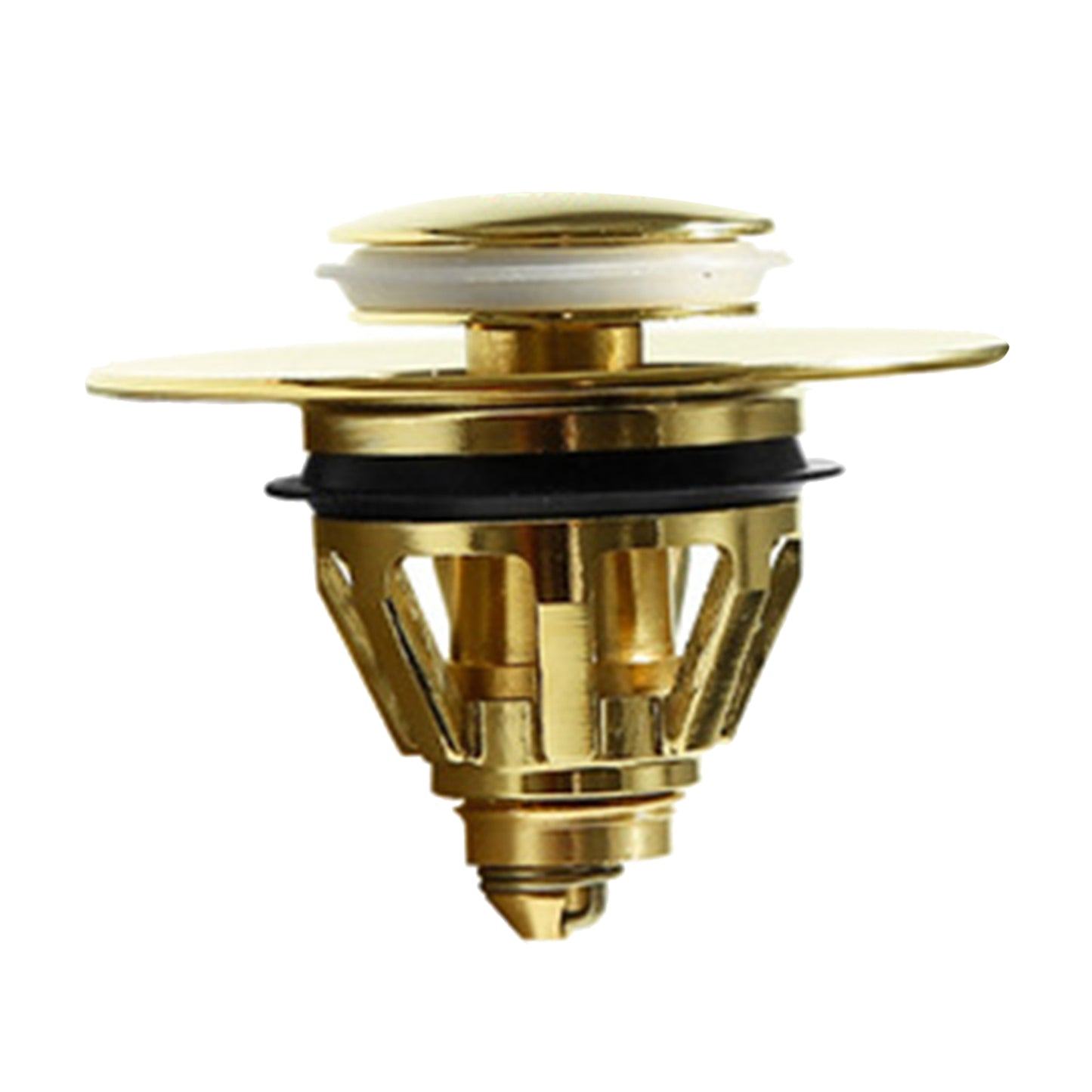 Universal Wash Basin Bounce Drain Filter Vanity Sink Bathtub Plug Bathroom 37 to 40mm Golden