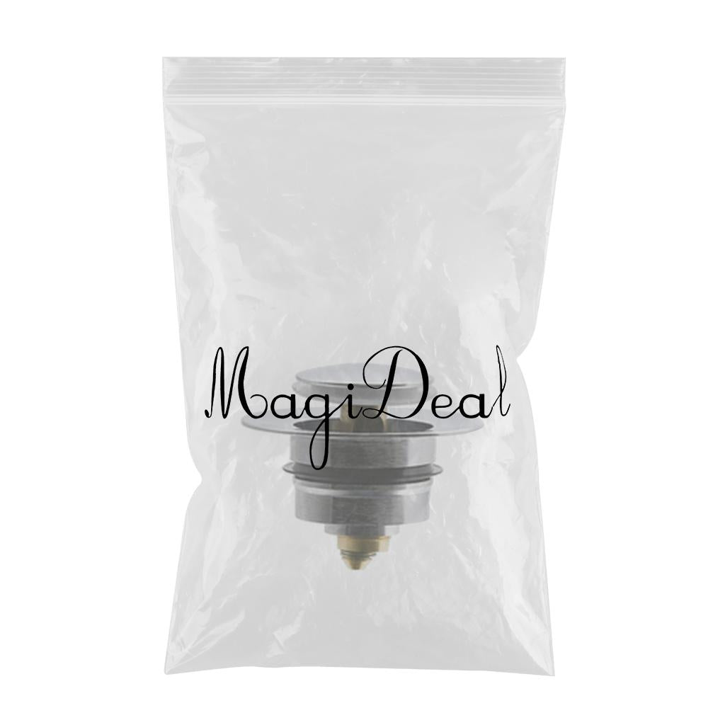 Universal Wash Basin Bounce Drain Filter Vanity Sink Bathtub Plug Bathroom 37 to 40mm Silver 2