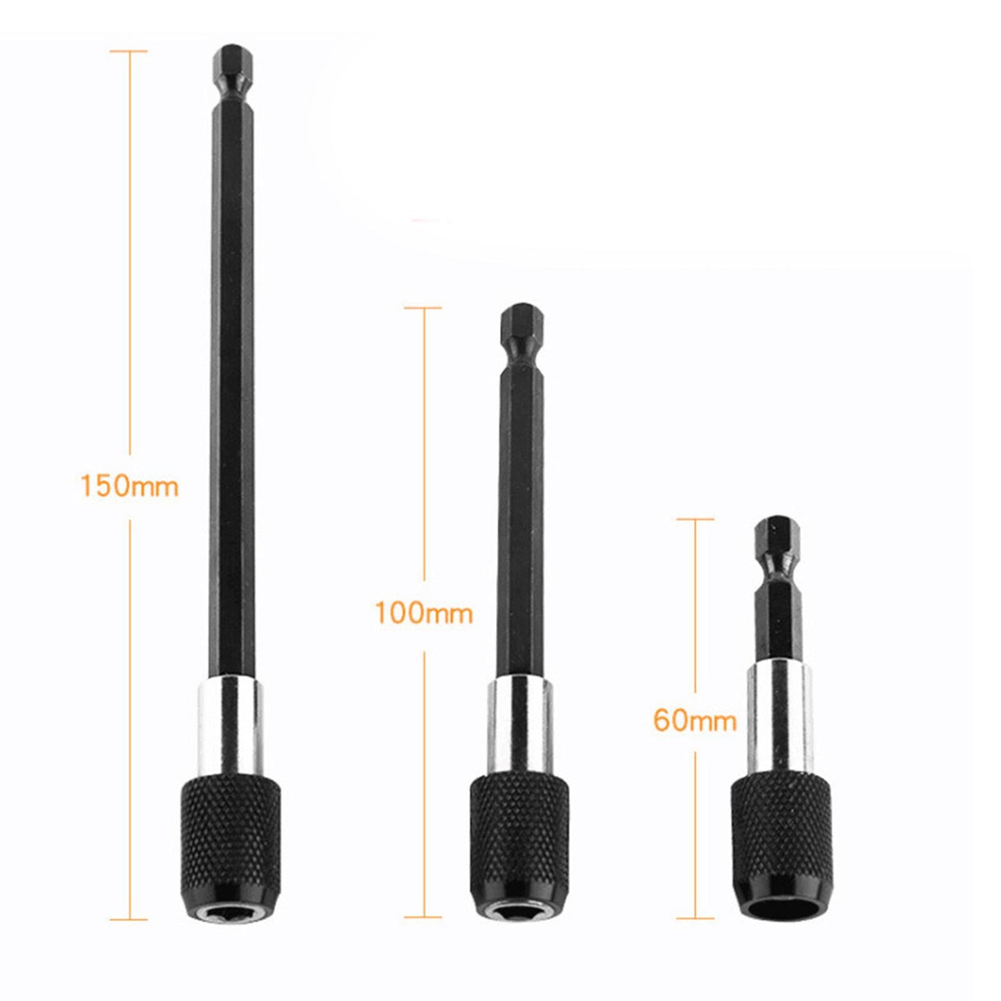 3pcs/set Magnetic Screwdriver Bit Holder 2.5 4" 6" Quick Change Drill Bit"