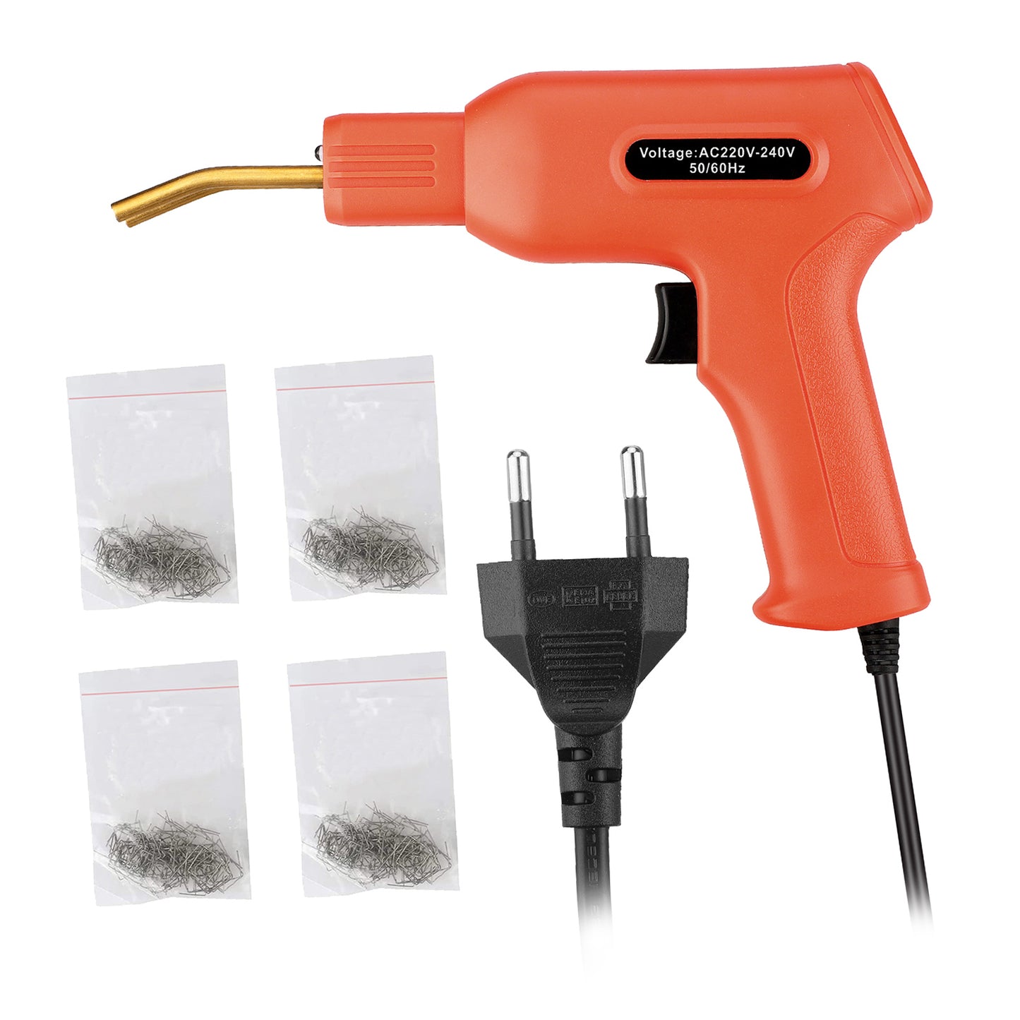 50W Handy Repair Plastic Welder Repairing Welder Gun Wave Flat Staple Kit
