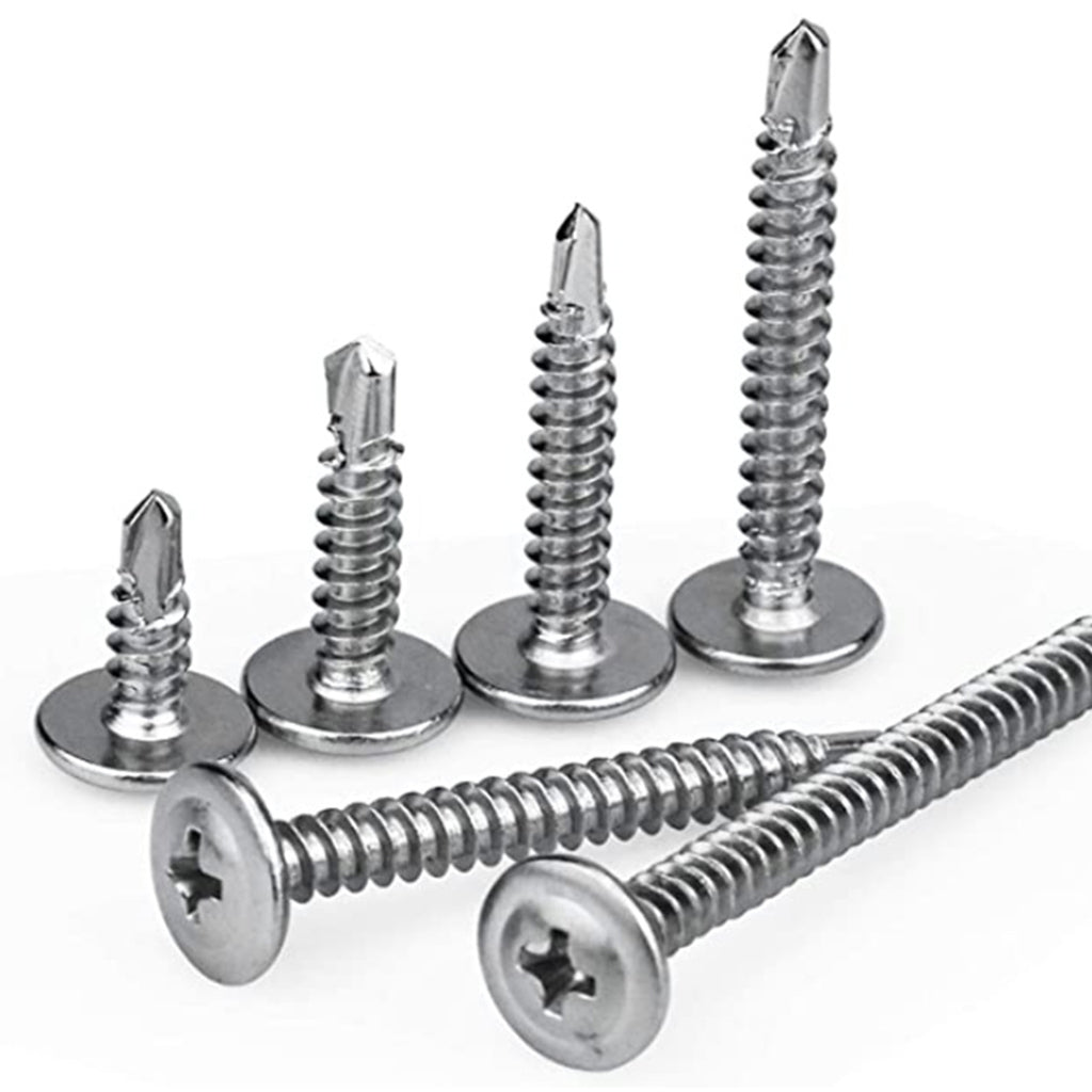 210x Self-Drilling Screws Kit 6 Sizes Cross Head Studs for Metal Repair Accs