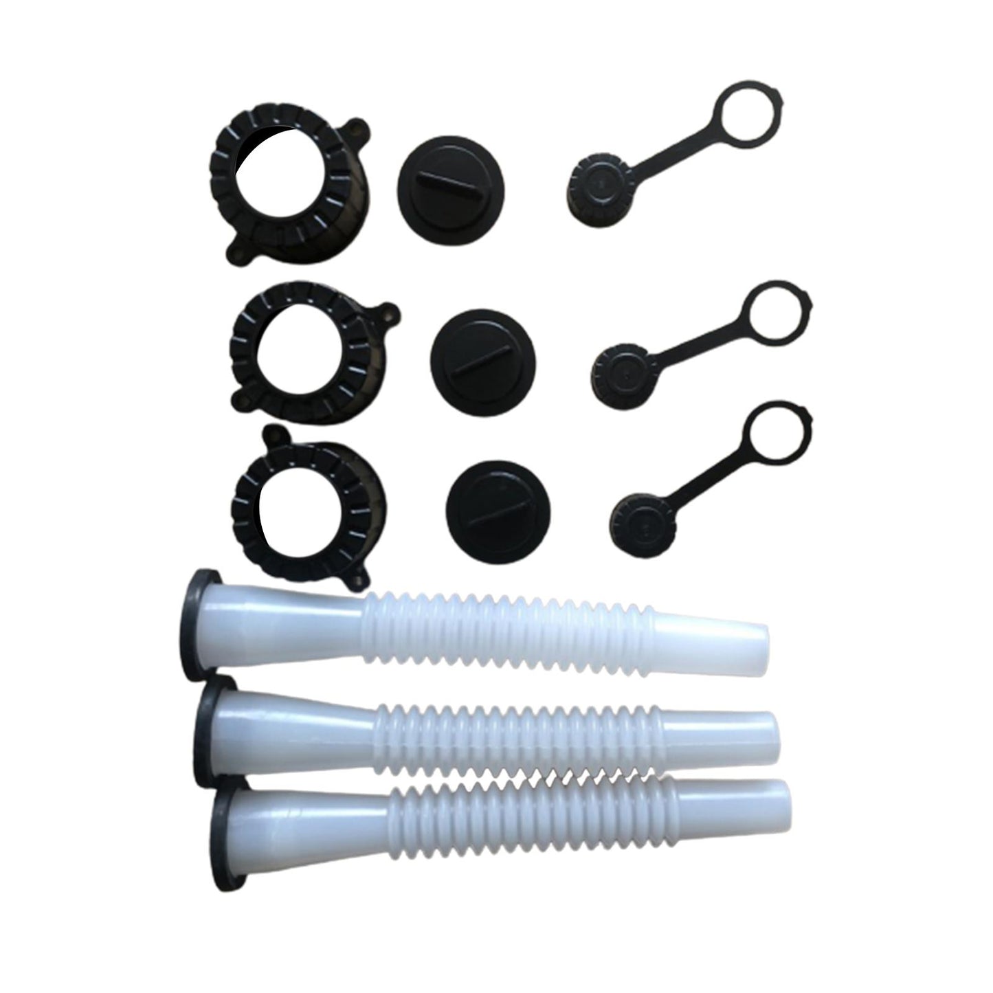 3 Sets Gas Can Spout with Vent Plugs Easy Pour for Water Jugs Fuel Container