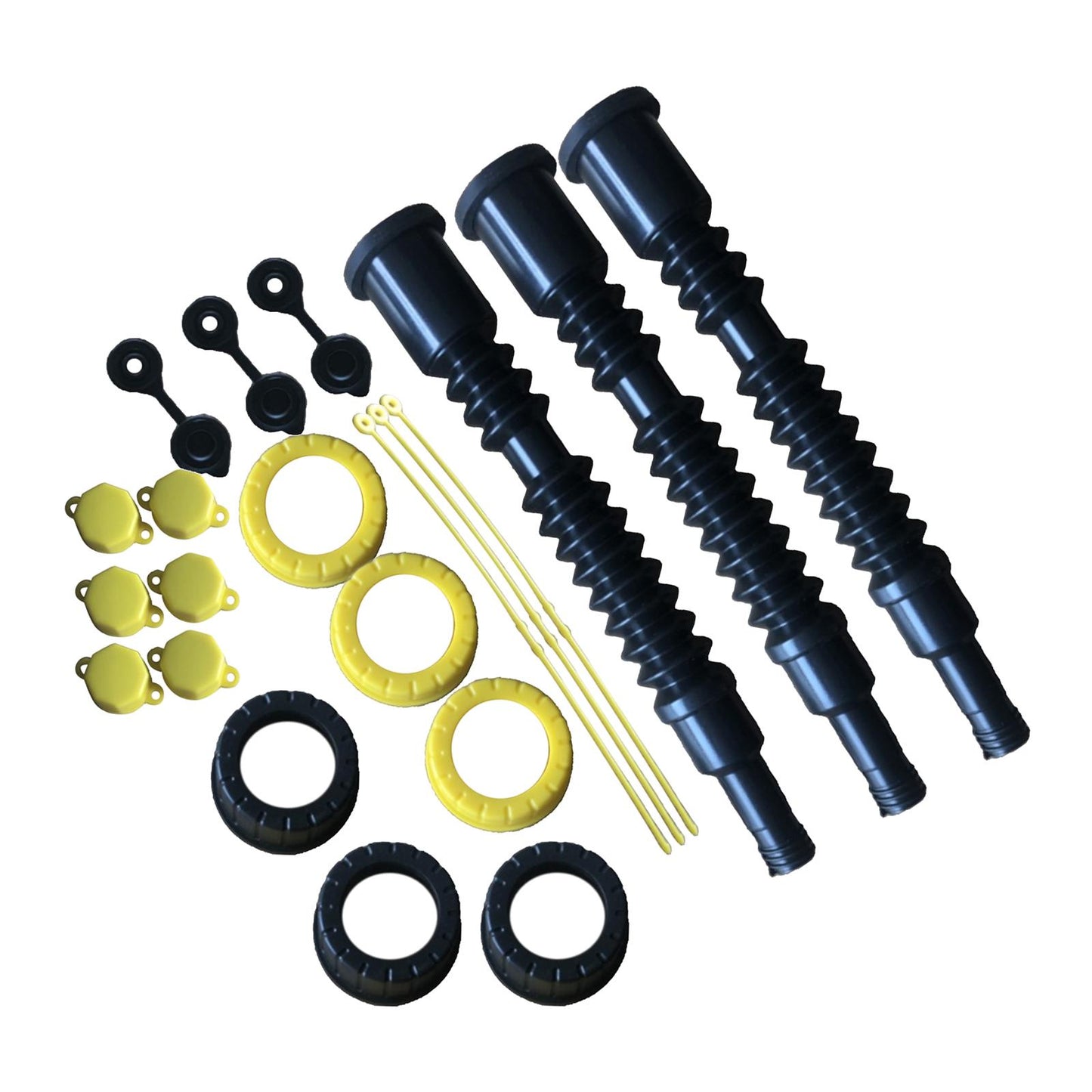 3 Pack Gas Can Replacement Spout Kit Flexible Pour Nozzle for Water Jugs