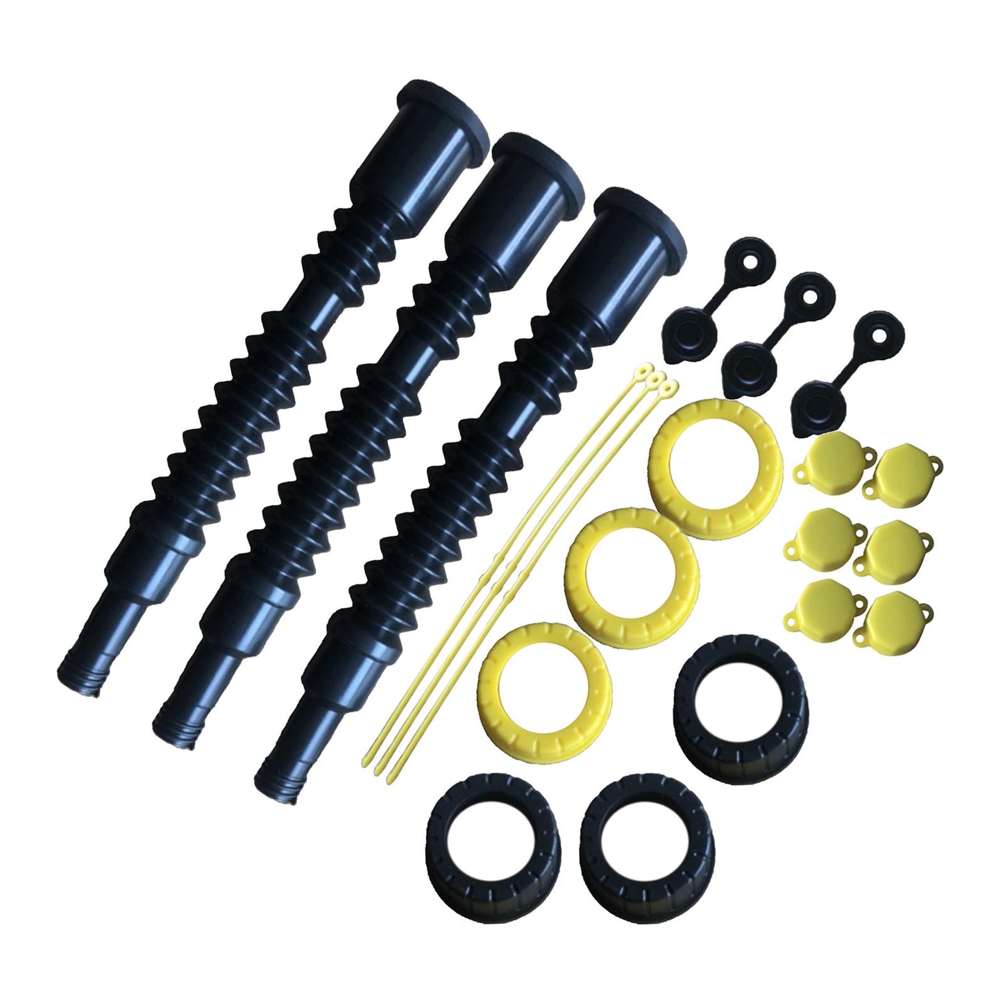 3 Pack Gas Can Replacement Spout Kit Flexible Pour Nozzle for Water Jugs
