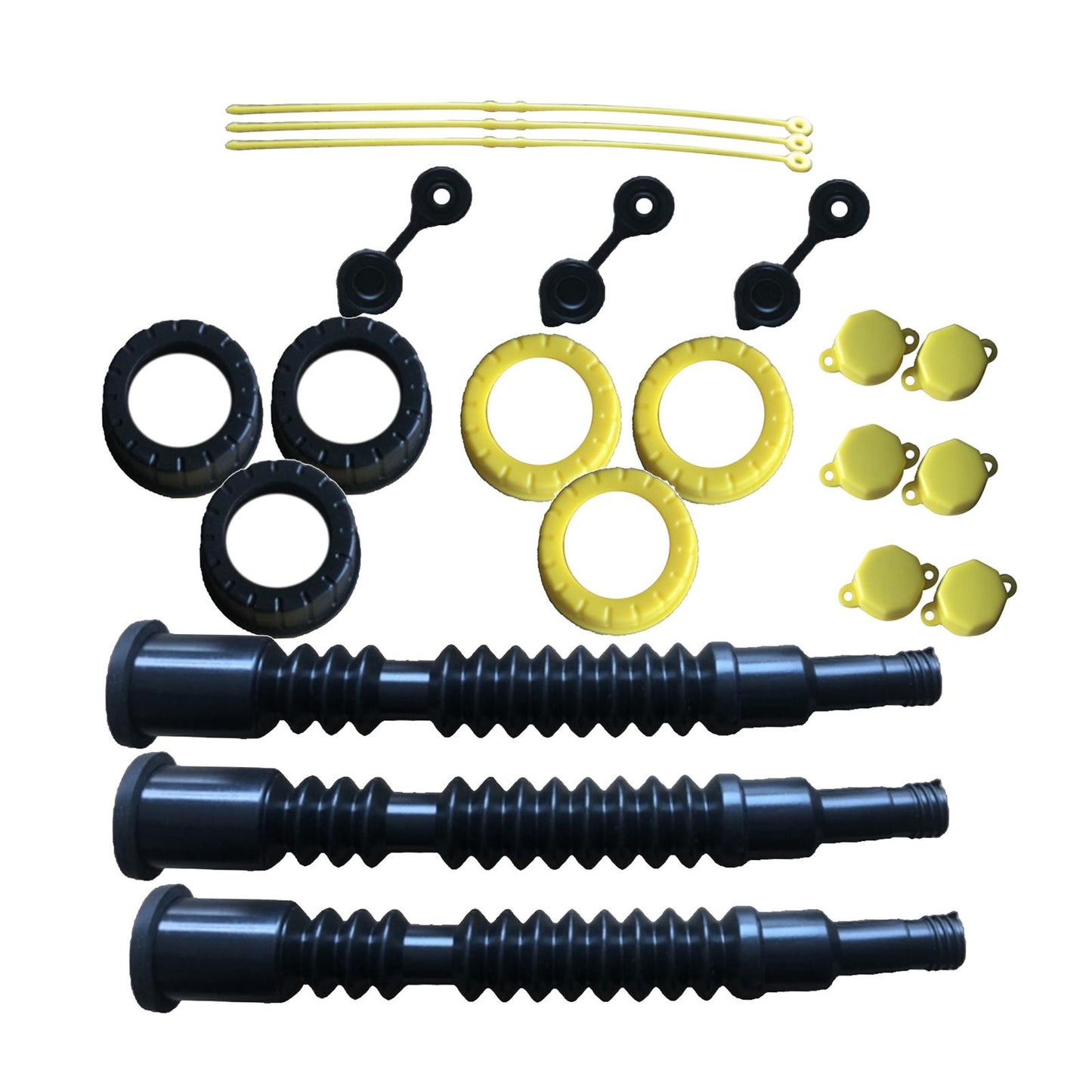 3 Pack Gas Can Replacement Spout Kit Flexible Pour Nozzle for Water Jugs