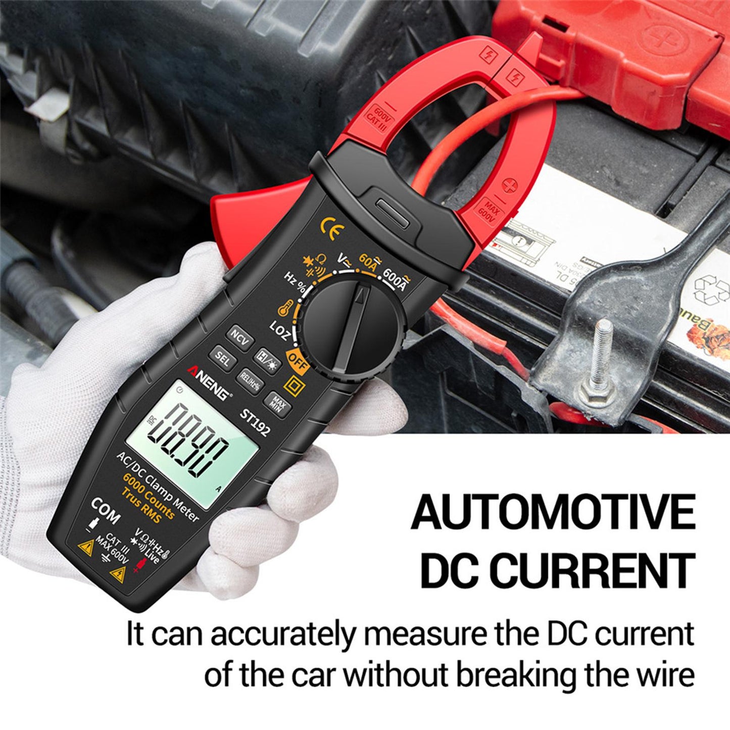 LCD Multimeter Capacitance Clamp Test Meter 6000 Count for Electronic