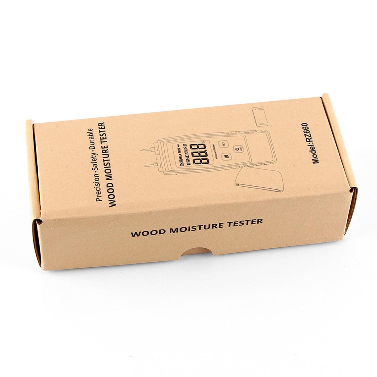 Portable Moisture Meter Needle Type Analyzer for Furniture LCD Display