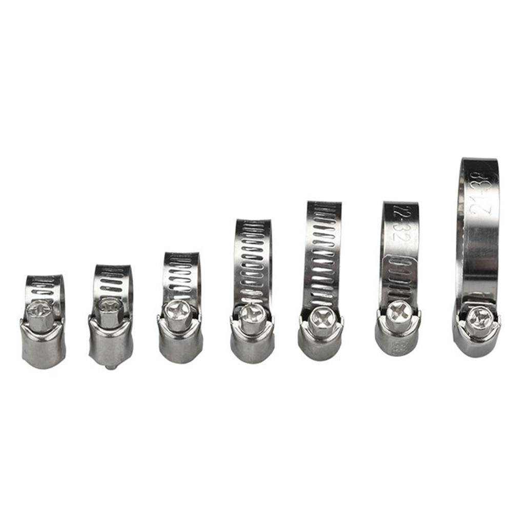 Adjustable Hose Clamps 8 Sizes Pack of 90 Set Easy to Install Oil Pipes
