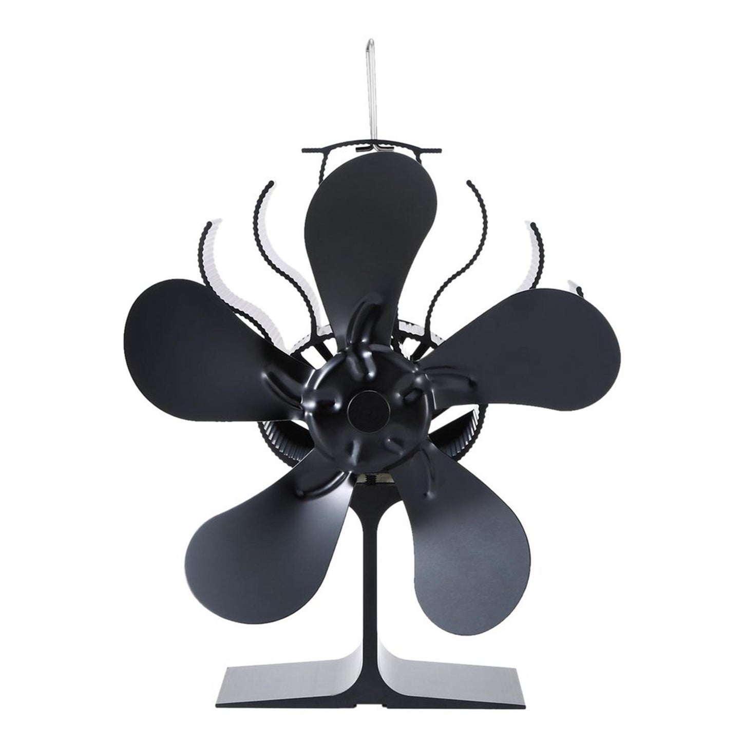 Heat Powered Stove Fan Ultra Quiet Auto-Sensing Wood Stove Fan for Wood Gas single-head 5 blades