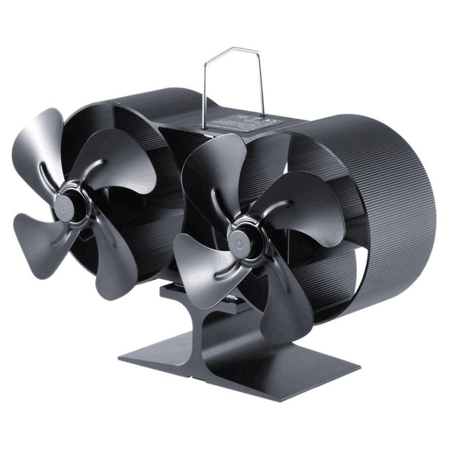 Heat Powered Stove Fan Ultra Quiet Auto-Sensing Wood Stove Fan for Wood Gas double-head 4 blades