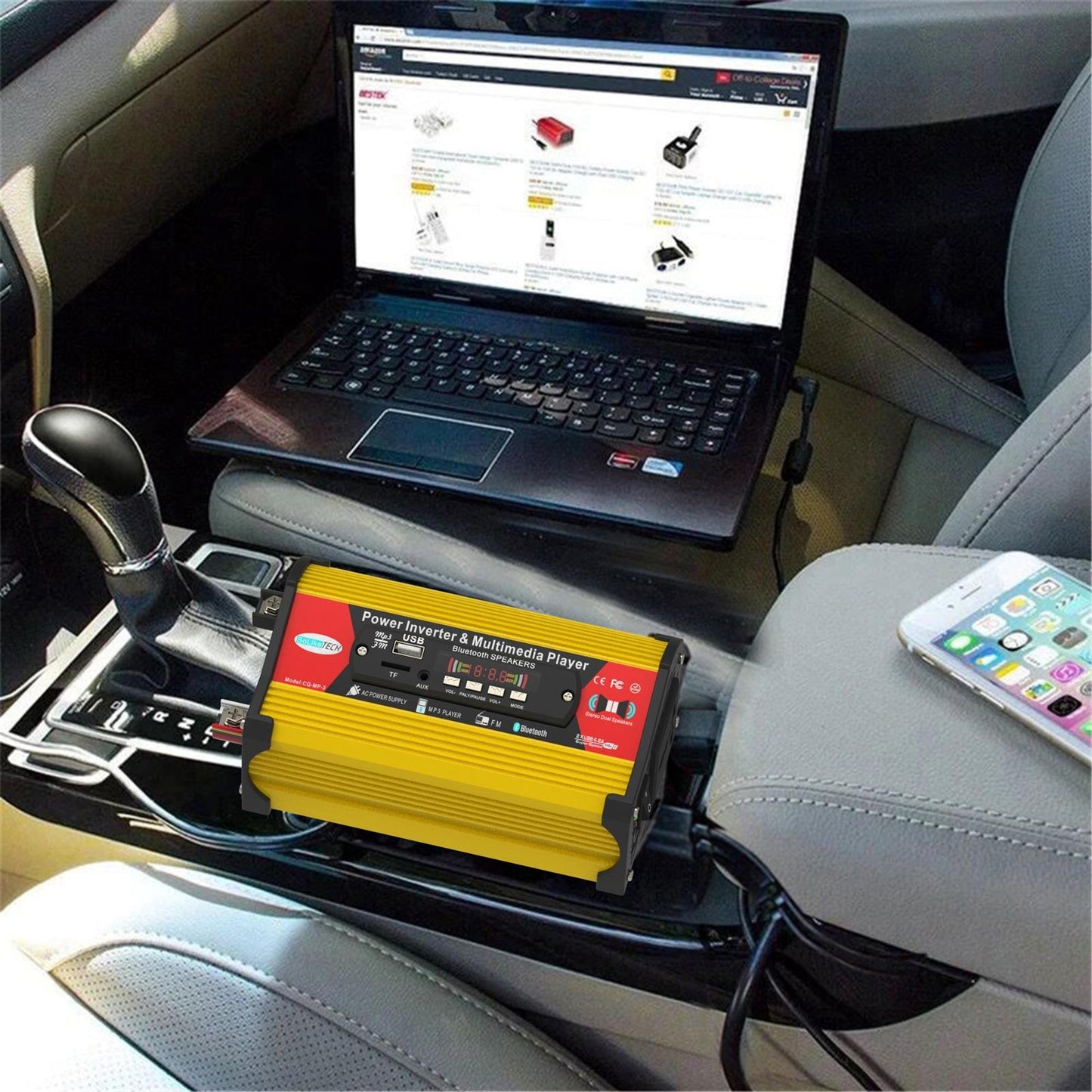 4000w Power Inverter Car Inverter and LCD Display for Automotive Truck Home 110 V