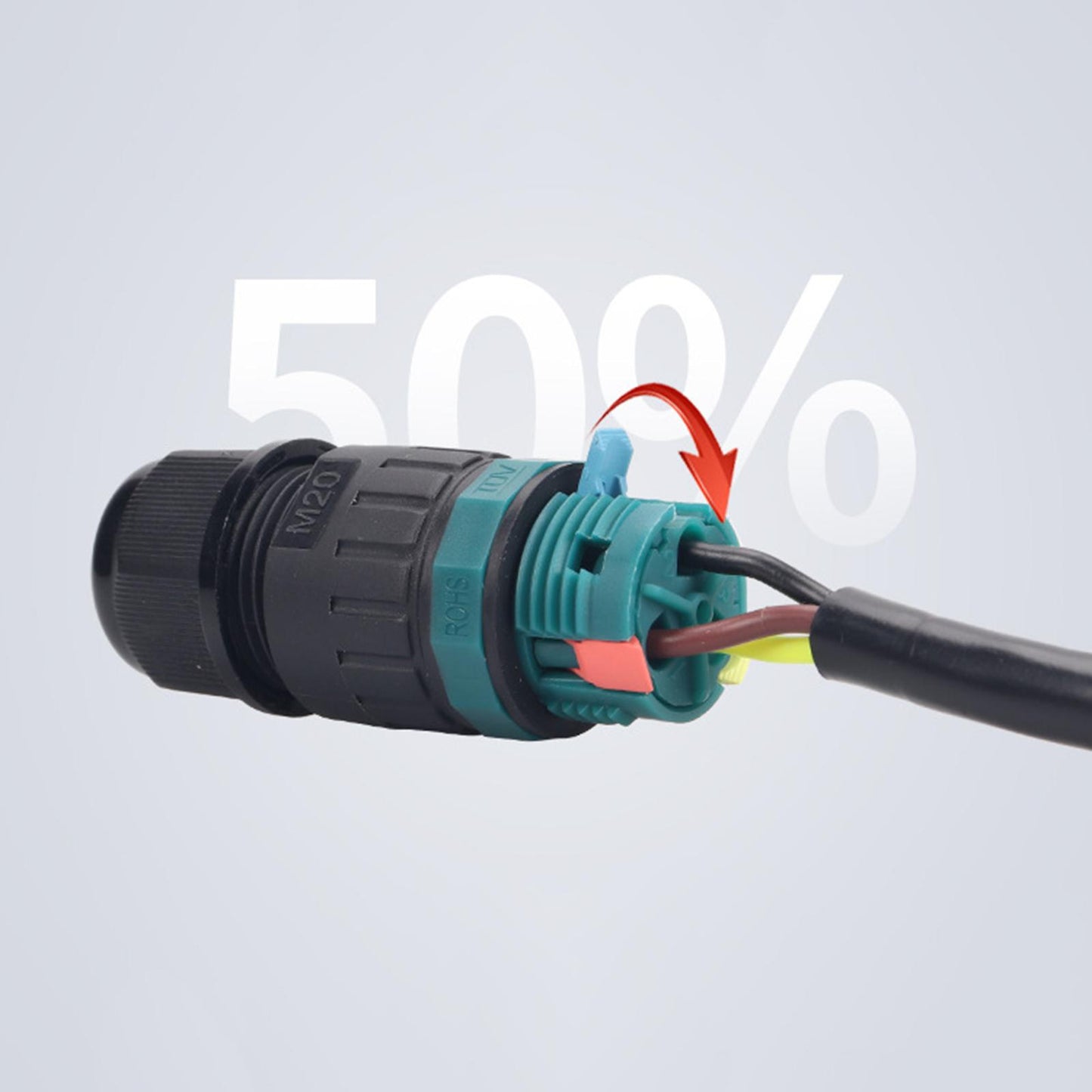 IP68 Waterproof Electrical Cable Connector M20 Plug for Repair Power Cables 5-9mm