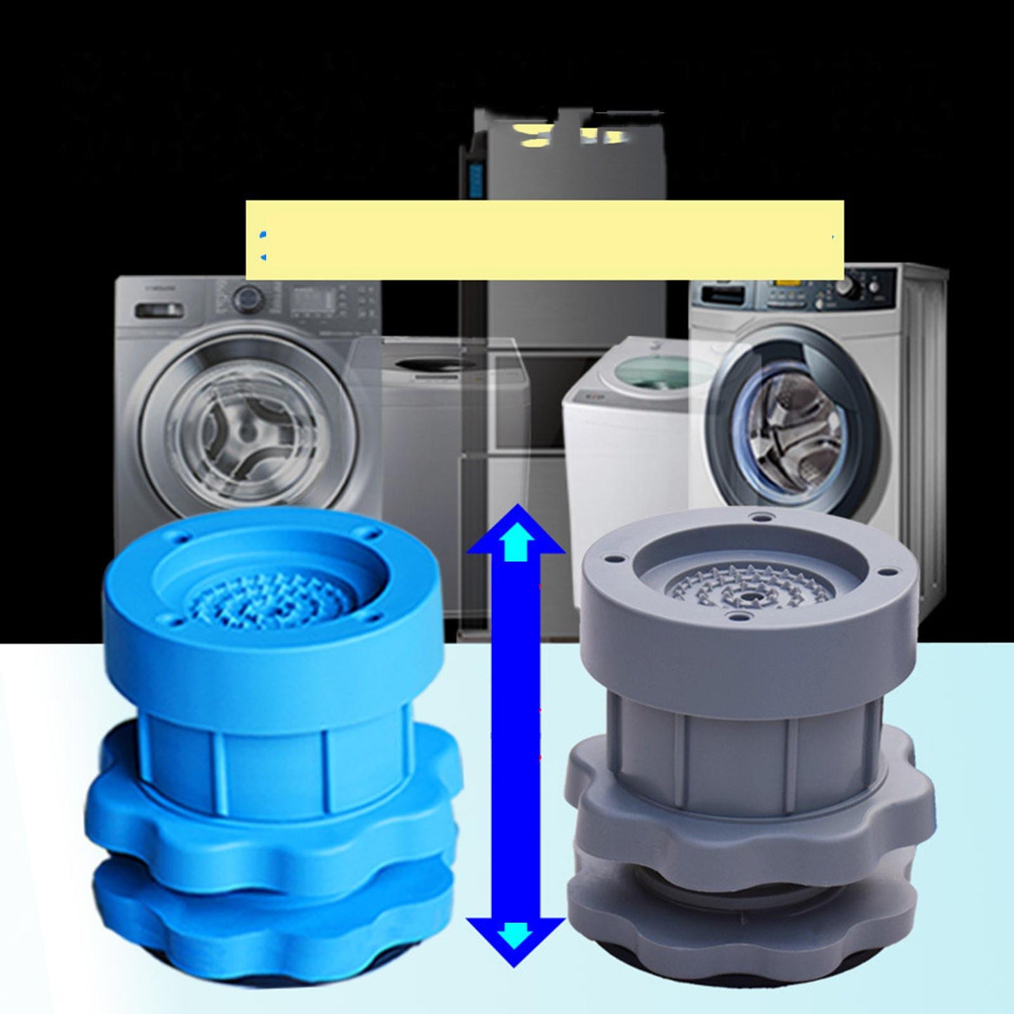 Anti Vibration Pads Lifting Foot Base for Home Kitchen Washroom Accessory Gray B