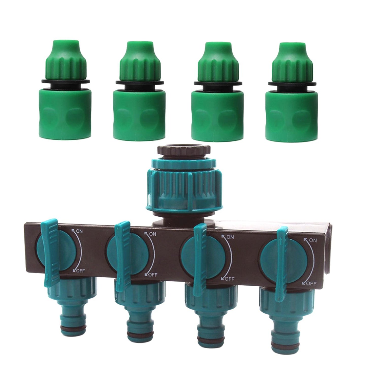 Garden Hose Splitter 4 Way Garden Tap Leakproof Home Gardening Outdoor Parts 3inch