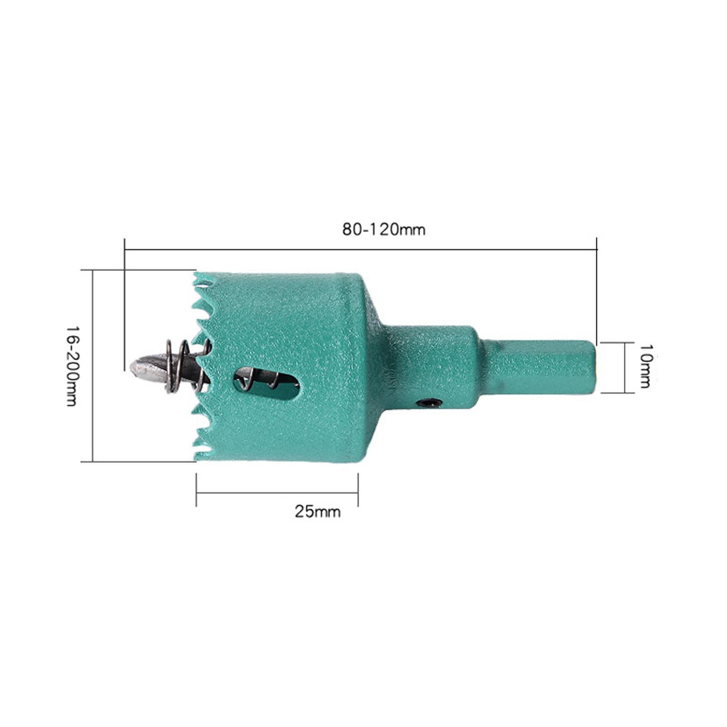 Hole Saws 16-200mm High-Speed Steel for Wood Metal Sheet 4.72x4.72x4.33in