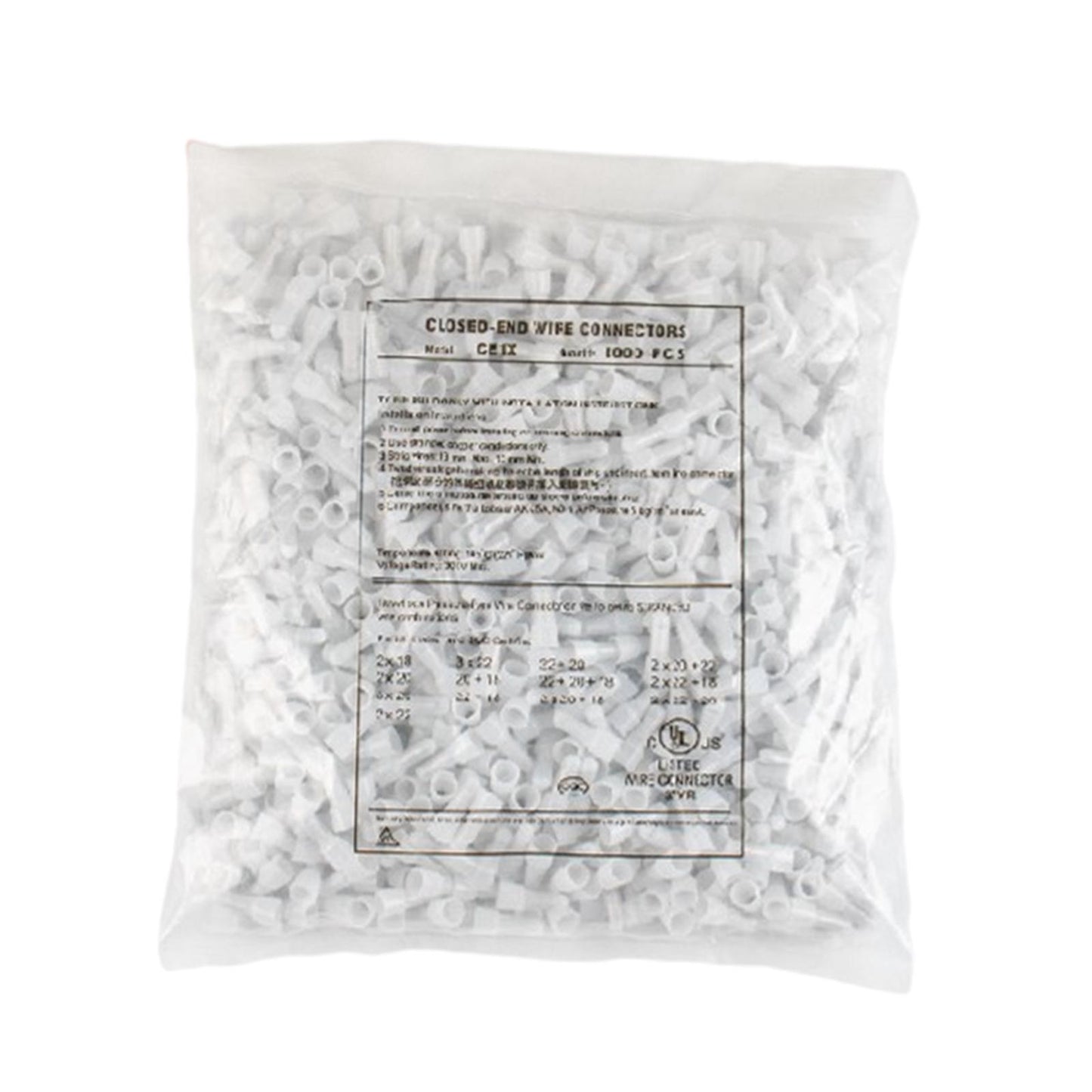 1000 PCS Electrical Wire Crimp Terminals Quick Splice Cable Connectors CE-2X