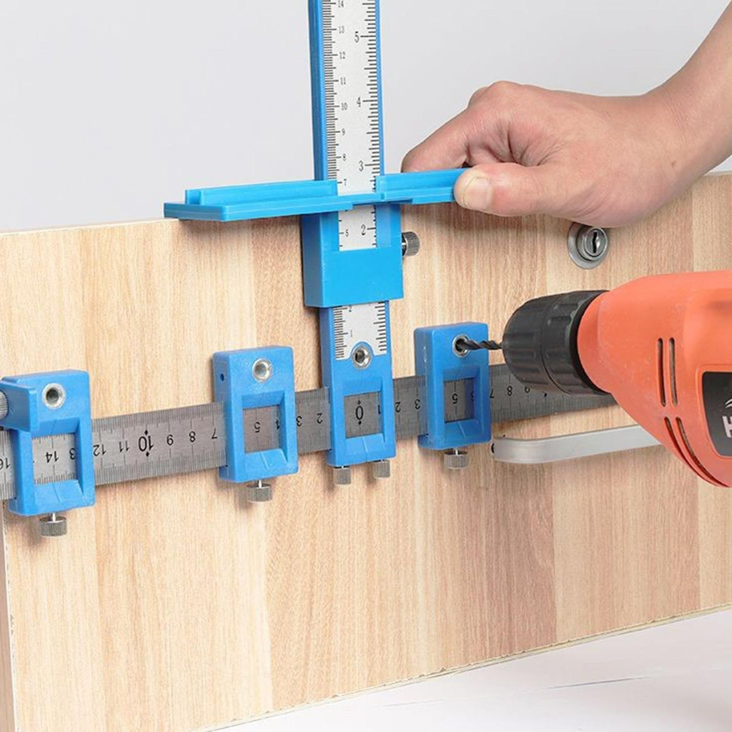 Woodworking Jig Punch Locator Hole Punch Tool Center Punching Drill Bit black