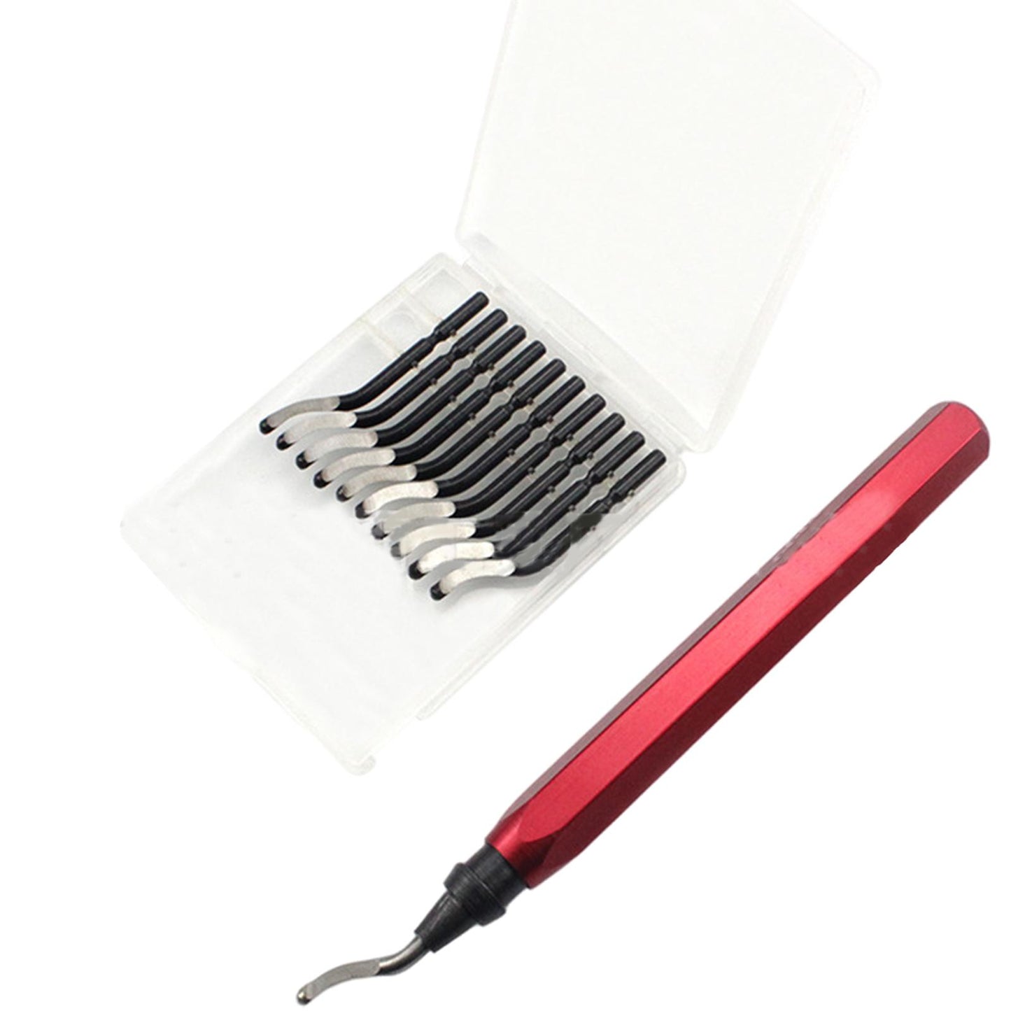 Portable Deburring Tool Rotation Scraper Head Cutting Edger Kit Handle