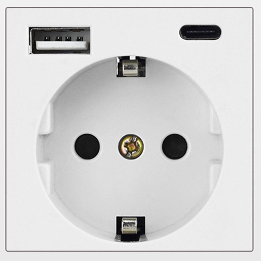 86x86mm Wall Socket 110-250V EU Plug Outlets Wall Adapter for Home Office