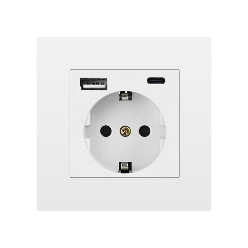 86x86mm Wall Socket 110-250V EU Plug Outlets Wall Adapter for Home Office