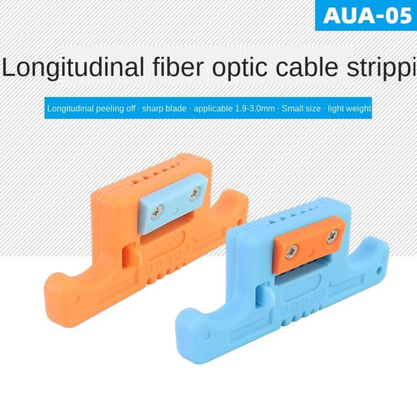 1.9-3mm Longitudinal Fiber Optic MSAT-5 Stripper Slitter Tool Industrial Blue