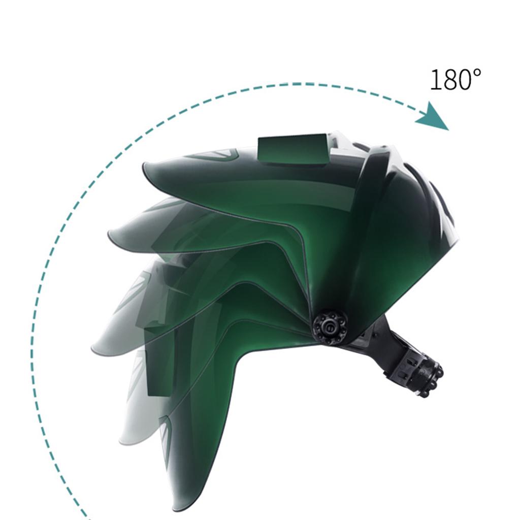 Adjustable Solar Auto Darkening Welding Helmet External LED Light Hood