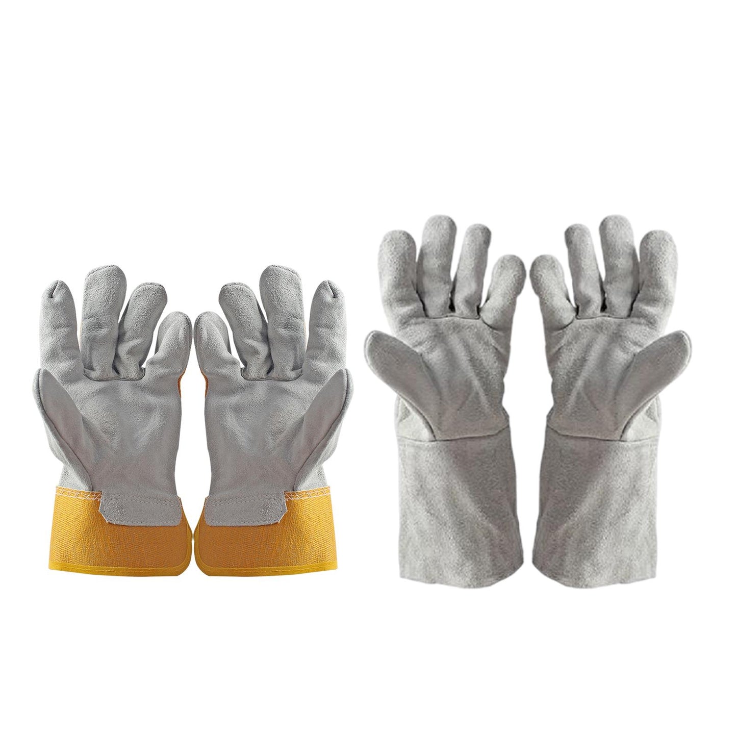 Cowhide Electric Welding Gloves Welder Protection Protective Gloves for Oven 26.5x13cm