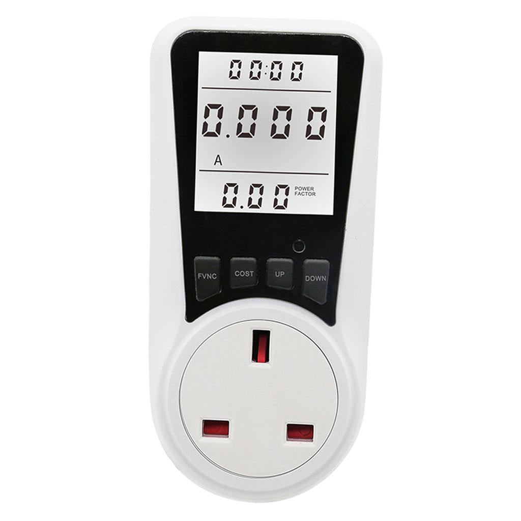 Electricity Monitor Power Meter Plug-in Socket Power Meter Power Monitors UK Standard