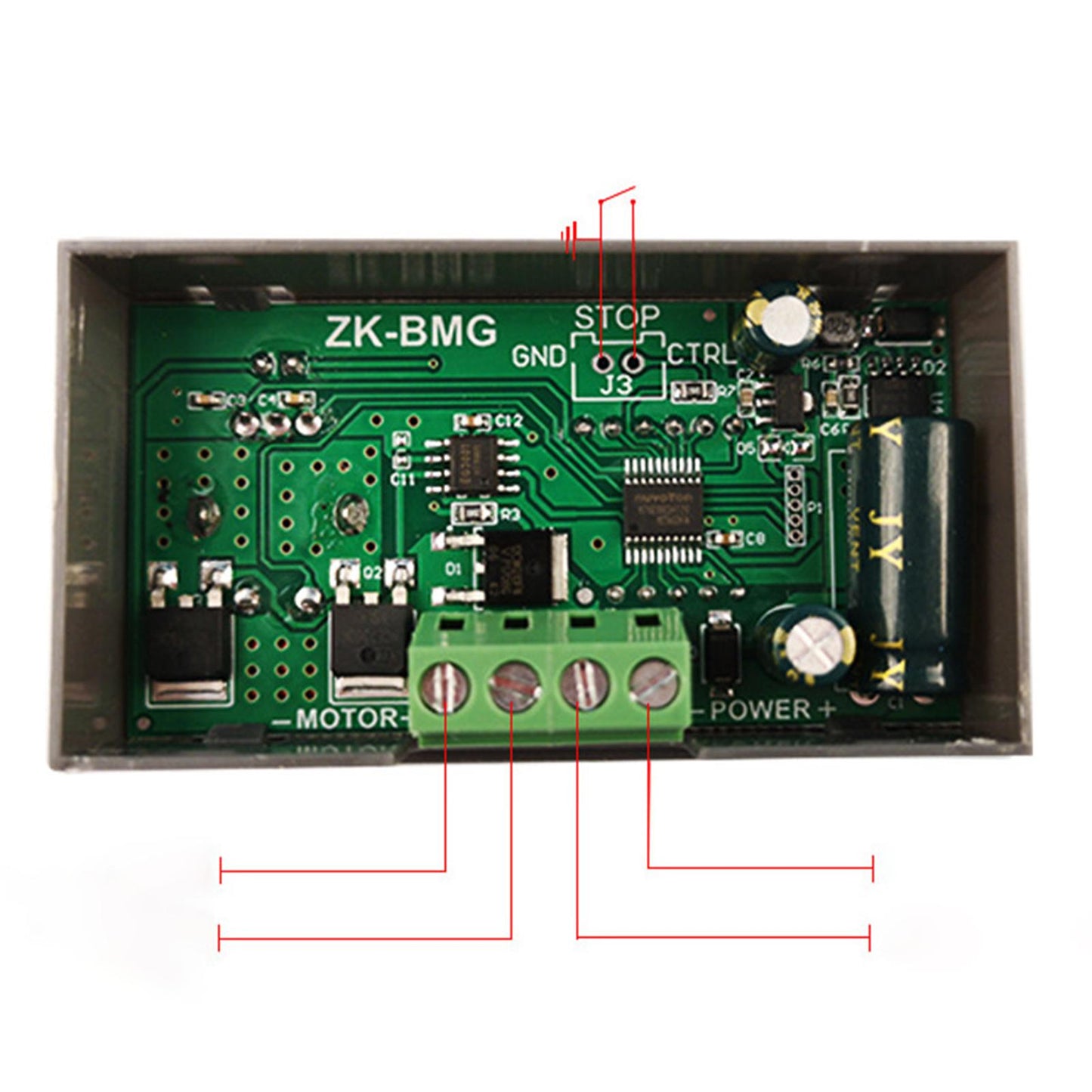 PWM DC Motor Speed Governor LED 500W Digital Display Encoder Switch Assemble