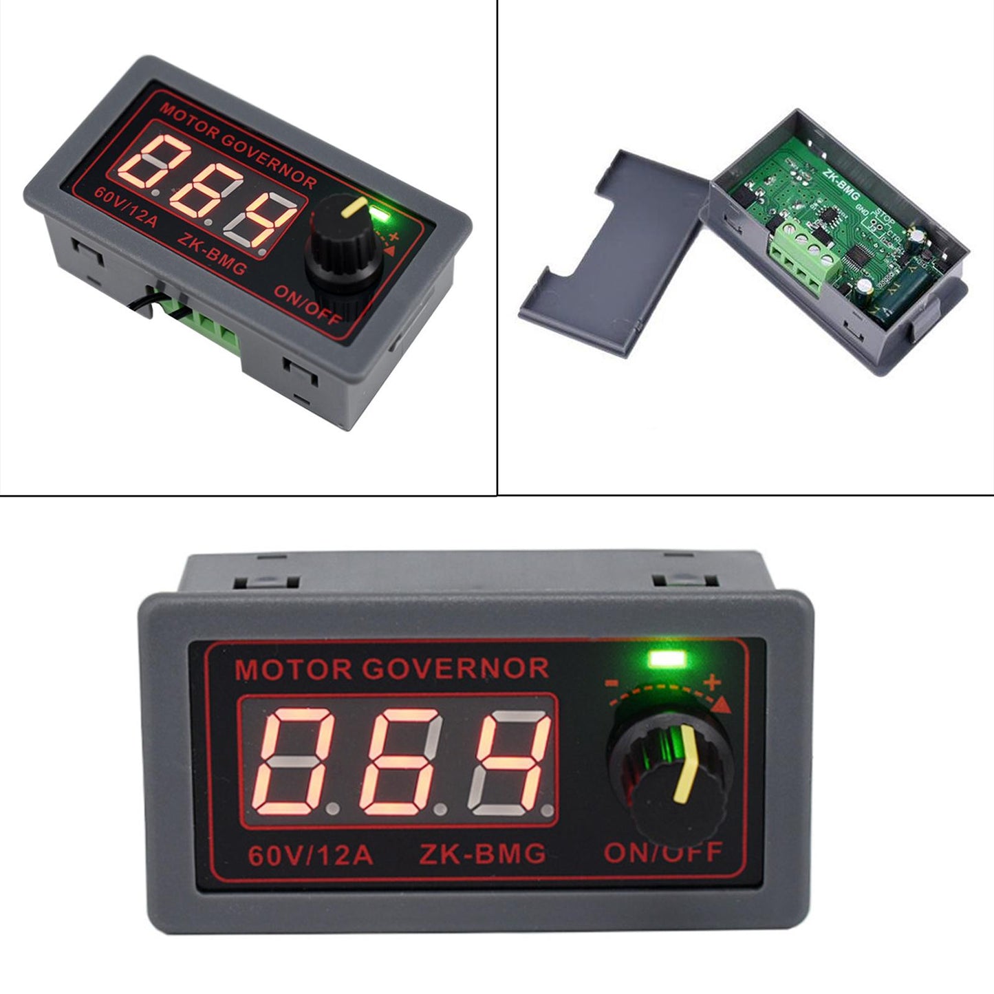 PWM DC Motor Speed Governor LED 500W Digital Display Encoder Switch Assemble