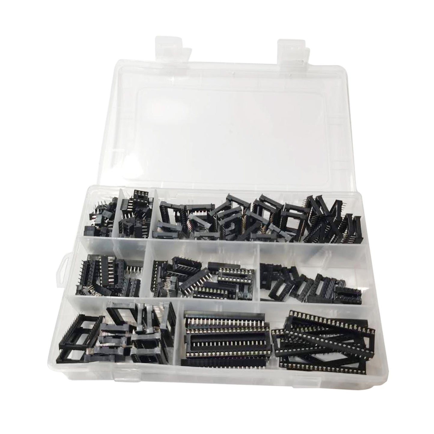 122Pcs/set DIP IC Sockets Adaptor Solder Type Kit 6 8 14 16 18 24 28 40 Pin