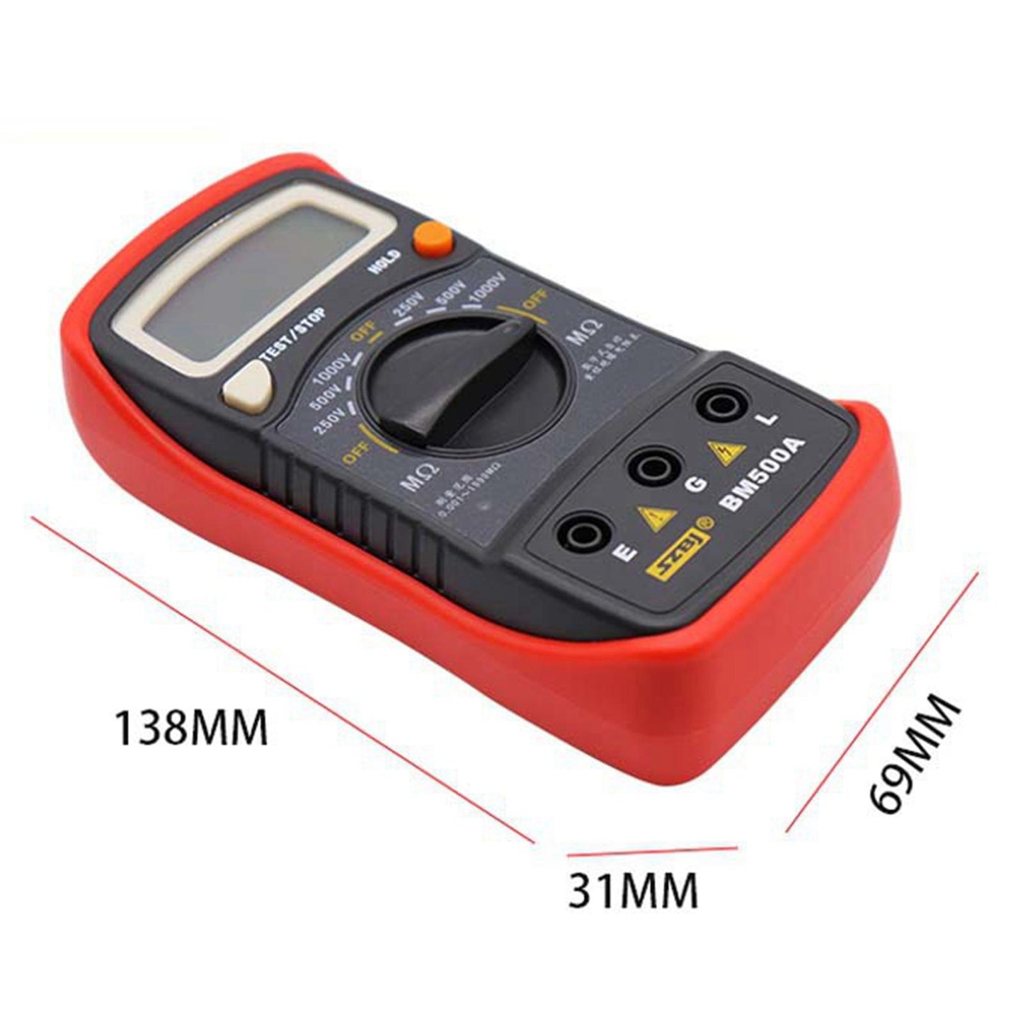 Insulation Tester BM500A Handheld Meter Megohmmeter Electrical Industry