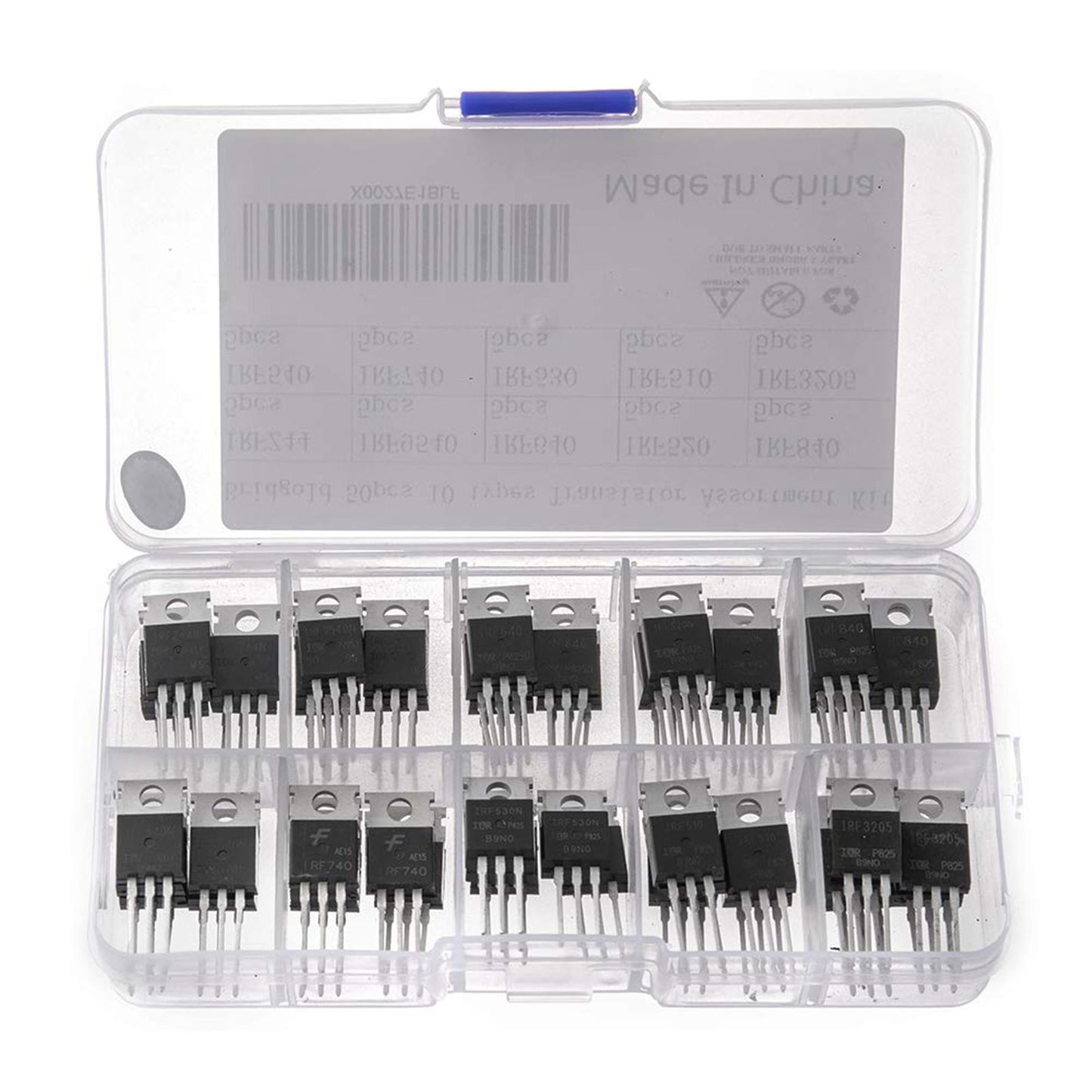 Transistor Assortment Kit 50 Pack Transistor Assorted Set MOSFET Transistor