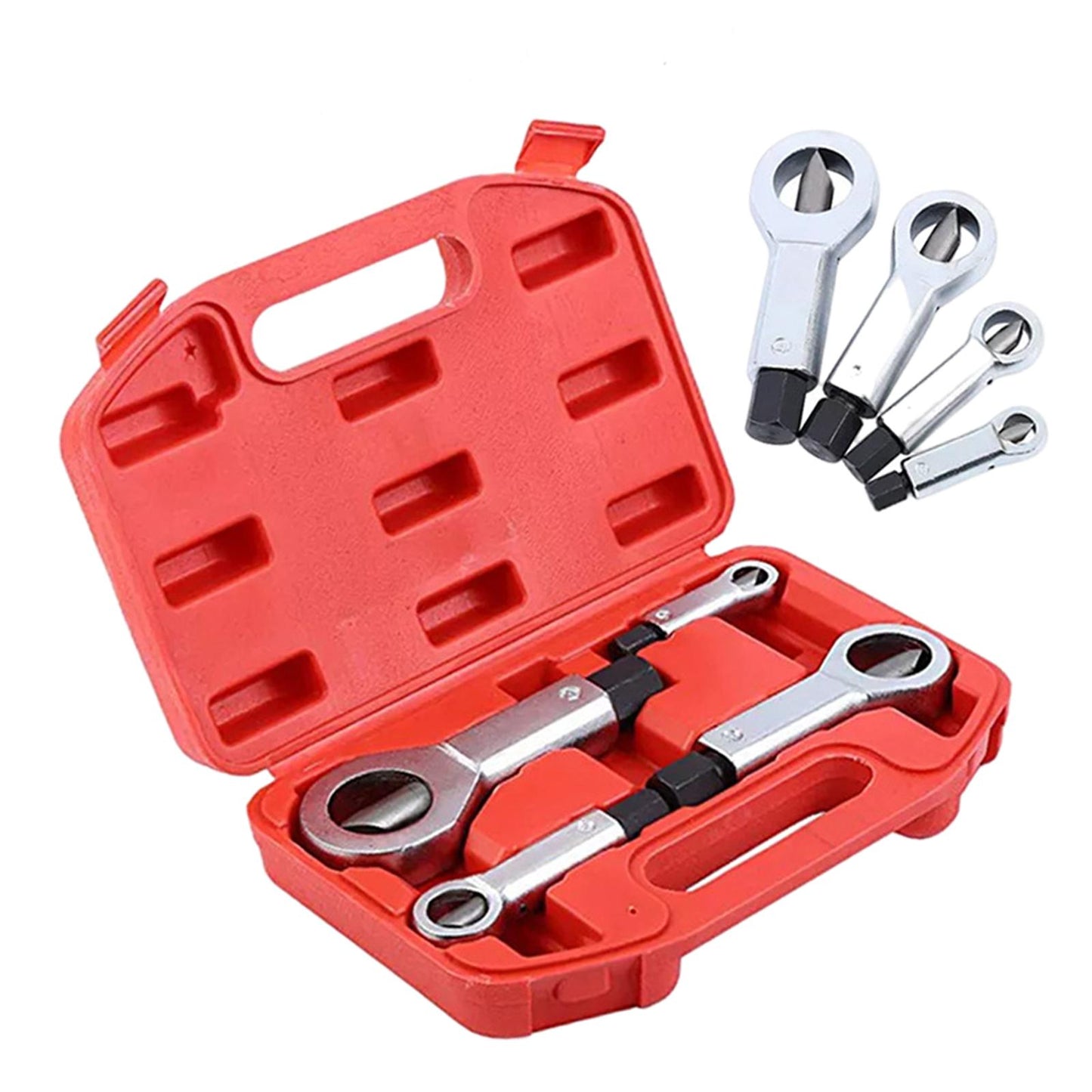 4pcs Adjustable Stuck Nuts Splitter Nut Breaker Manual Remover Hand Tools