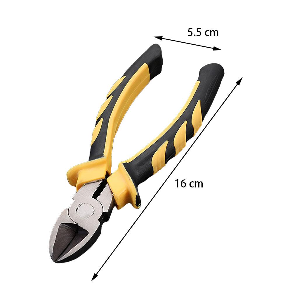 Heavy Duty Combination Pliers with Wire Stripper for Electrician Tools 6 inch oblique head