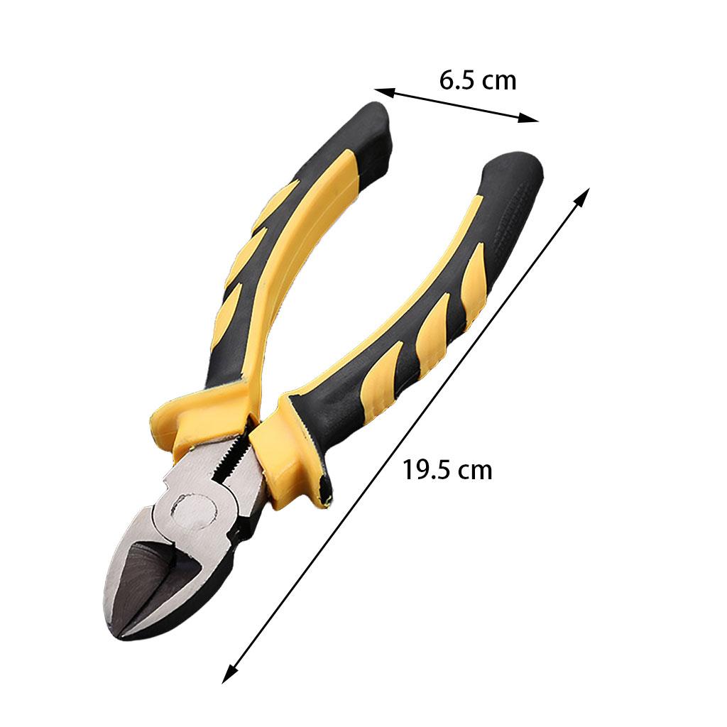 Heavy Duty Combination Pliers with Wire Stripper for Electrician Tools 8 inch oblique head